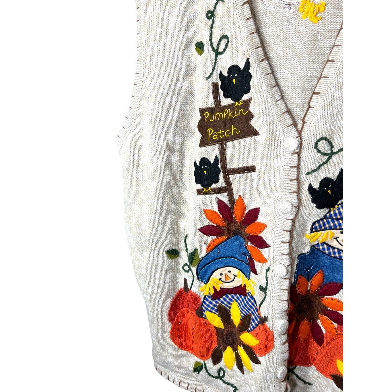 Other Vintage 1990s Bobbie Brooks Festive Fall / Halloween Sweater Vest Size 26w Size XXL / US 16-18 / IT 52-54 - 4 Thumbnail