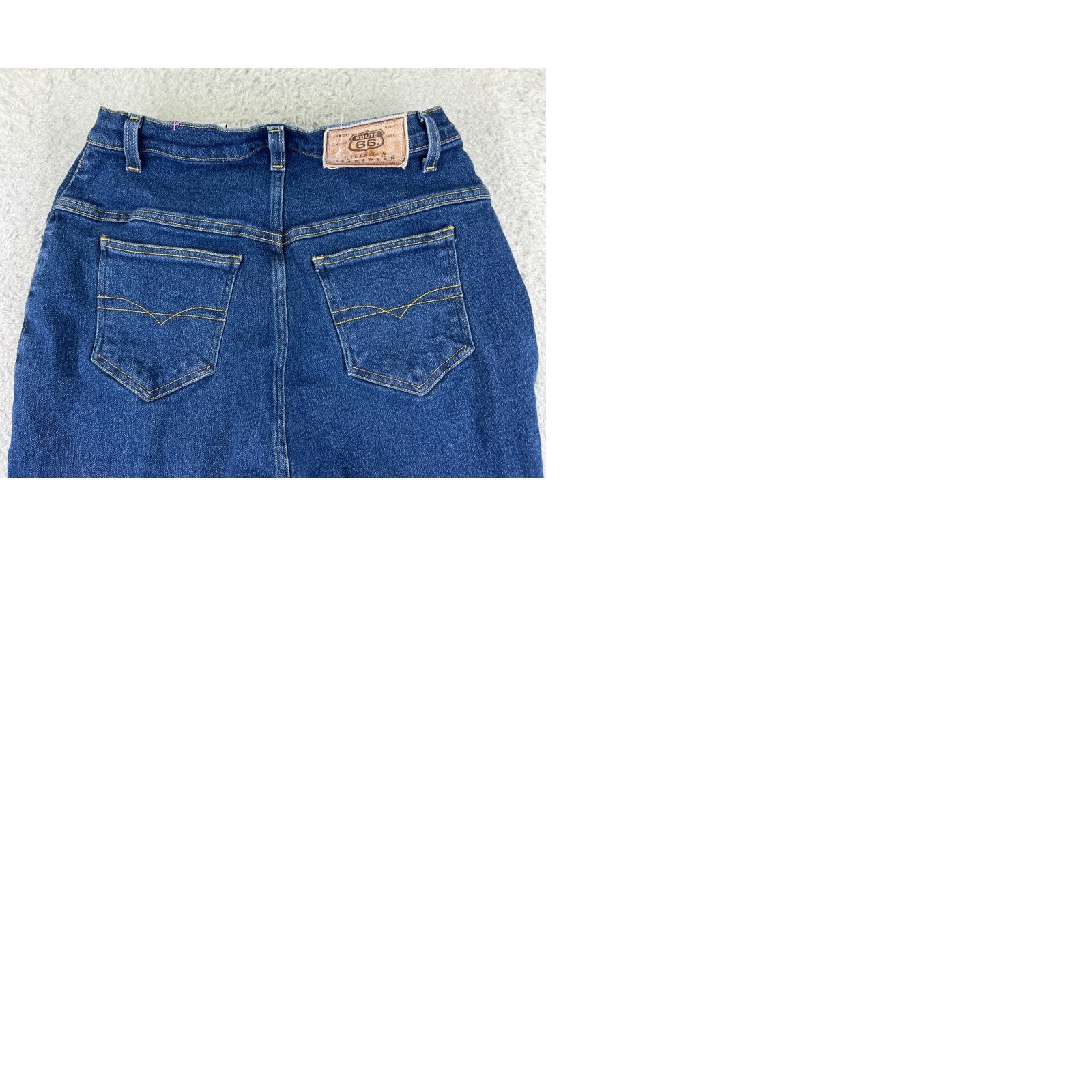Route 66 VINTAGE Route 66 Jeans Teens Juniors High Rise 23x28 Denim Blue Slim Tapered 90s 5-Pocket Jeans Mens Womens Girls Size 36" / US 14 / IT 50 - 10 Thumbnail