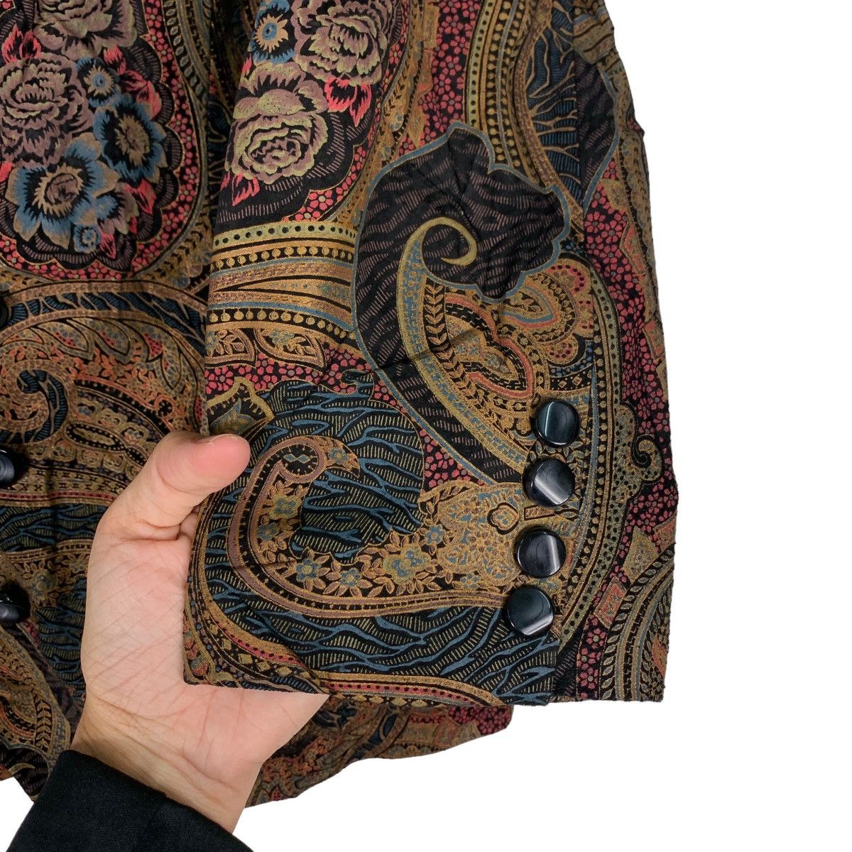 Japanese Brand Prinzipal Paisley Graphic Pig Leather Jacket #0909-C40 Size M / US 6-8 / IT 42-44 - 13 Thumbnail