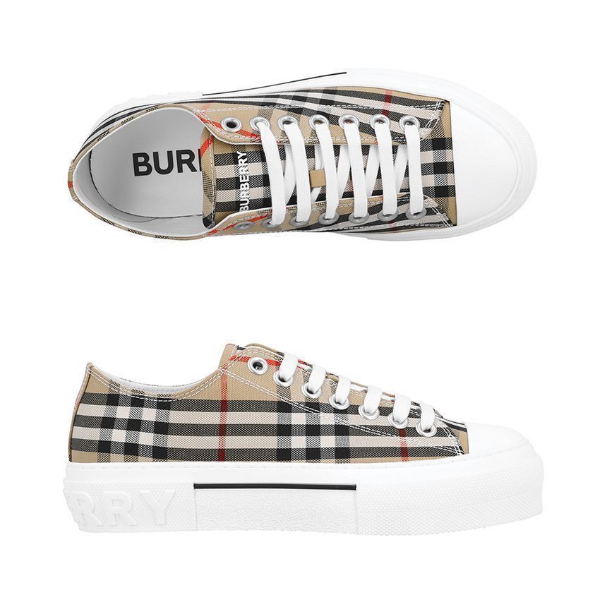 Check Cotton Men's Sneakers, Men's (Size 9)