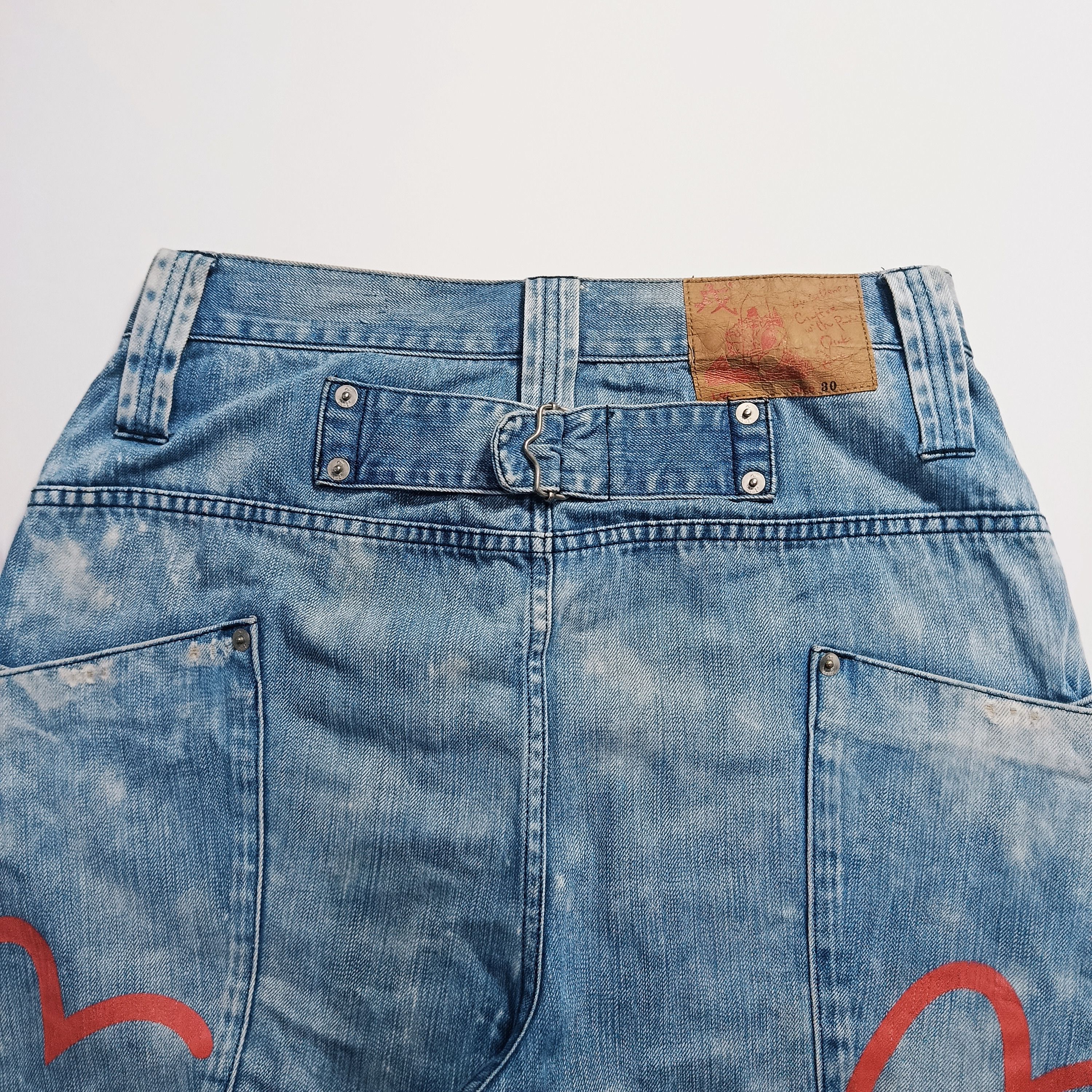 Evisu Evisu Genes Gull Denim Shorts Strap Back Size US 30 / EU 46 - 3 Thumbnail