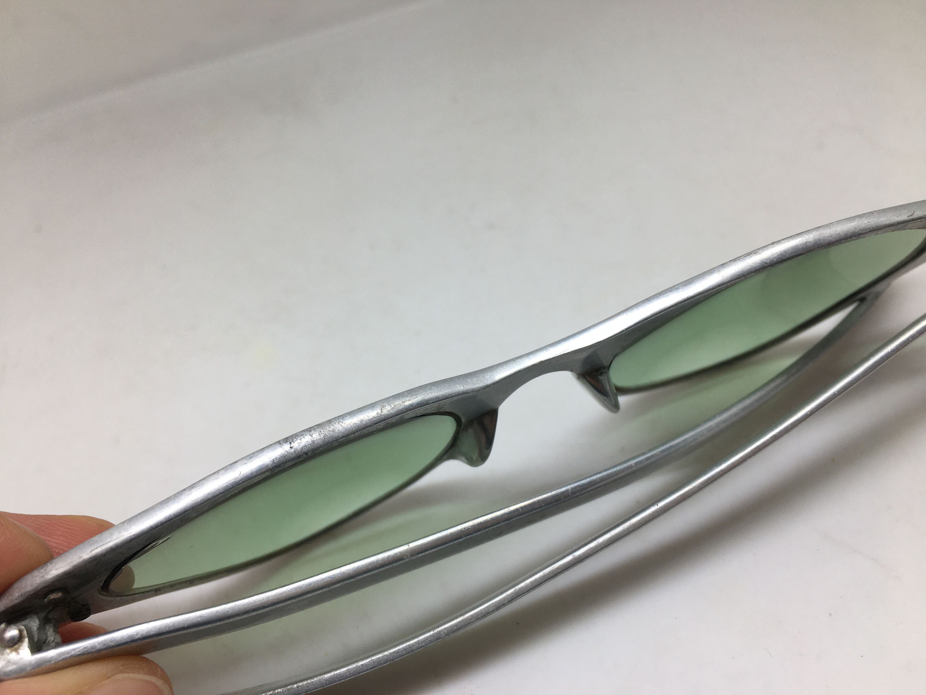 Vintage Vintage 50s TURA Woman Aluminum Silver Cateye Eyeglasses Size ONE SIZE - 12 Thumbnail