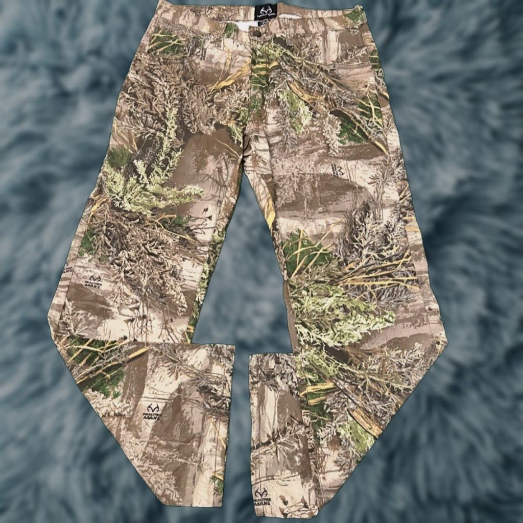 Realtree VINTAGE Realtree Real Tree Max Camo Hunter Baggy Skater Grunge Jeans Mens Sz 32 32x30 Camouflage Wide-Leg Men Size US 32 / EU 48 - 1 Thumbnail