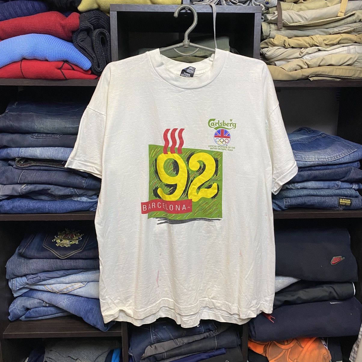 Vintage Vintage Carlsberg Barcelona 1992 Olympic game tee size XL Size US XL / EU 56 / 4 - 1 Thumbnail