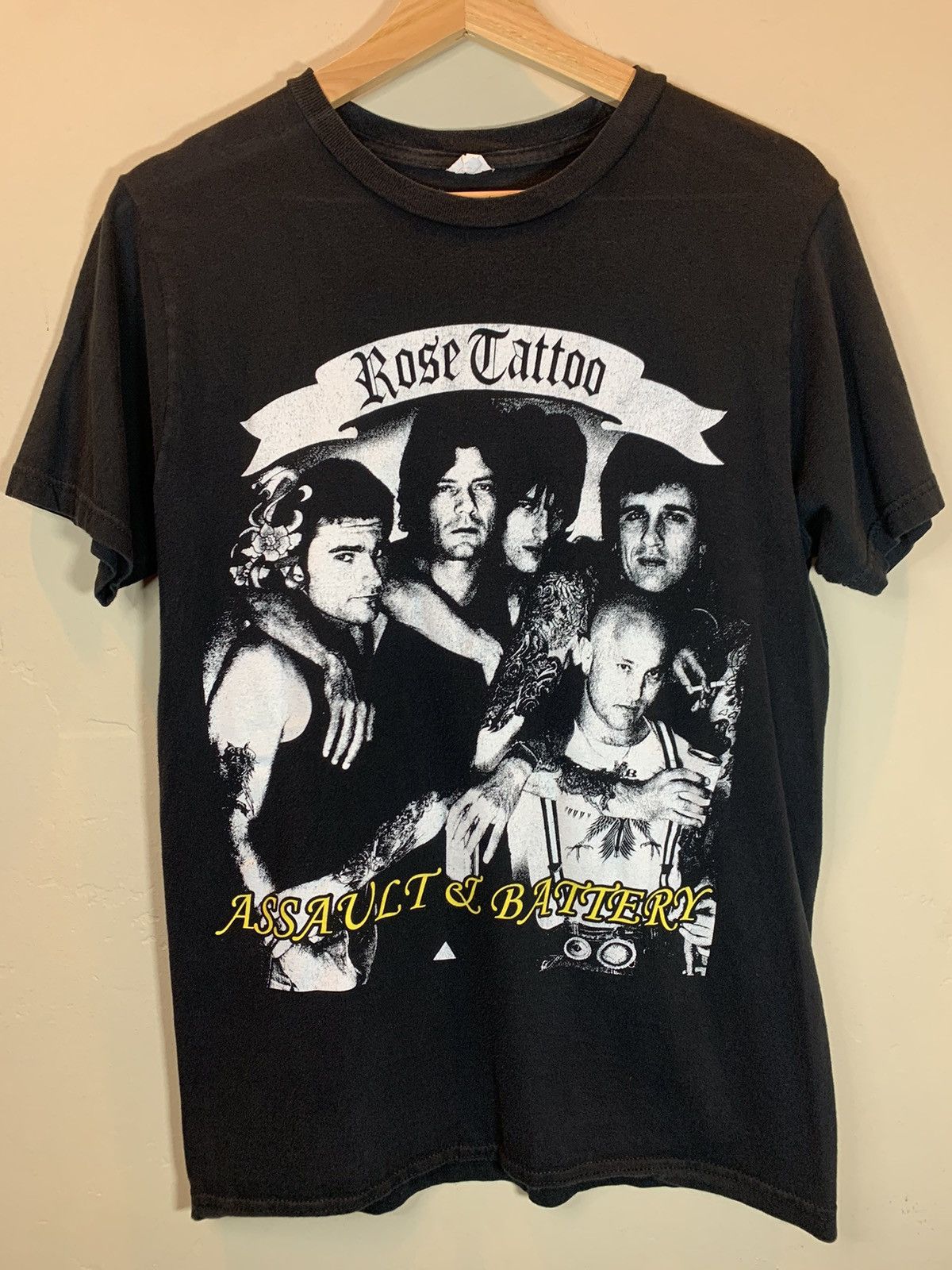 Band Tees × Vintage *RARE* Vintage Rose Tattoo Assault & Battery Band Art Shirt Size US M / EU 48-50 / 2 - 1 Thumbnail