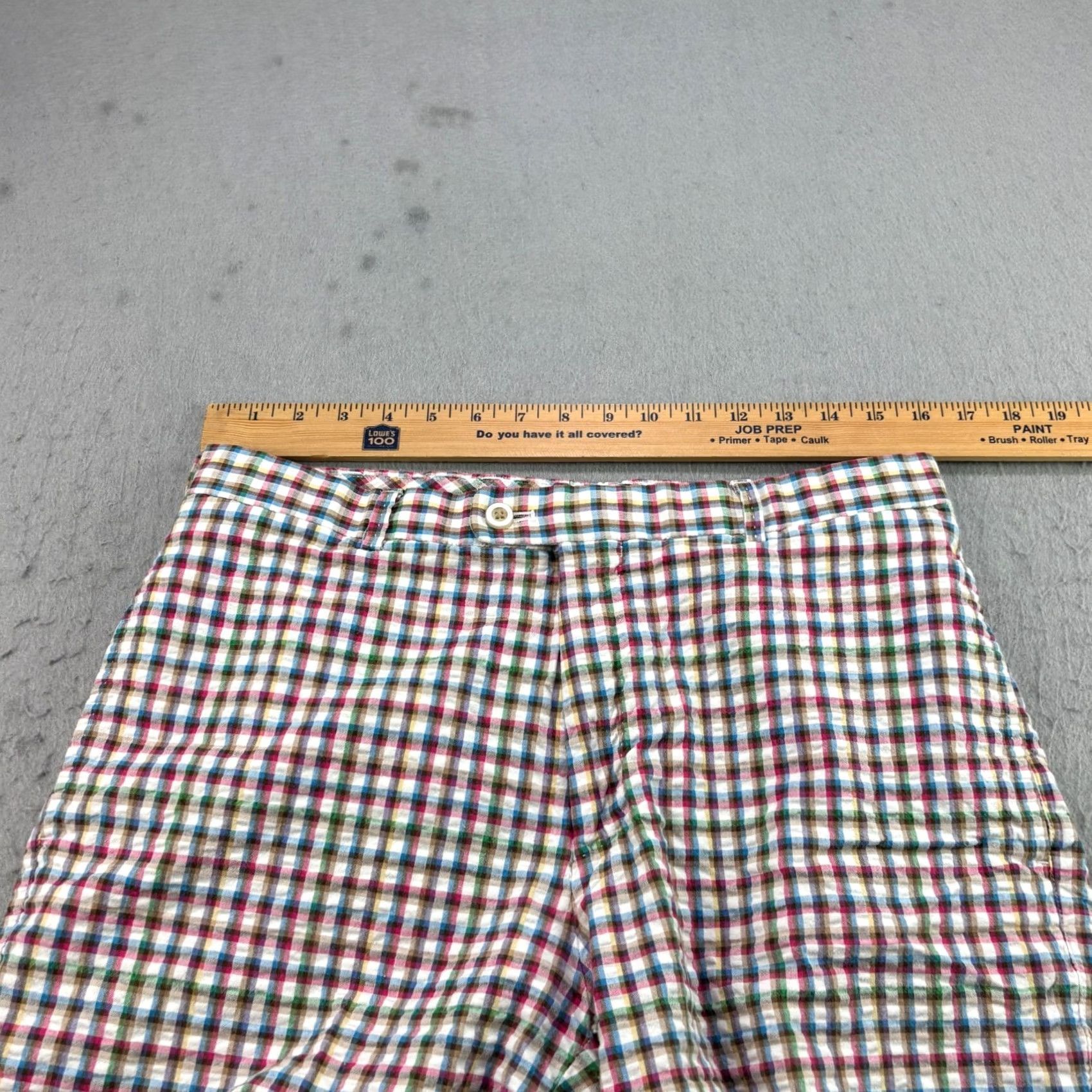Peter Millar Peter Millar Shorts Mens 33 Plaid Multicolor Chino Seersucker Preppy Golf Cotton Short Size US 33 - 3 Thumbnail
