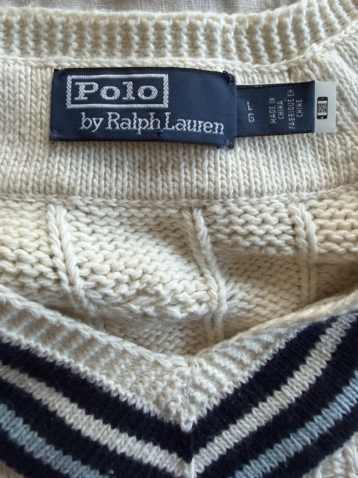 Polo Ralph Lauren Polo Ralph Lauren Cable-Knit Tennis Sweater Size US L / EU 52-54 / 3 - 5 Thumbnail