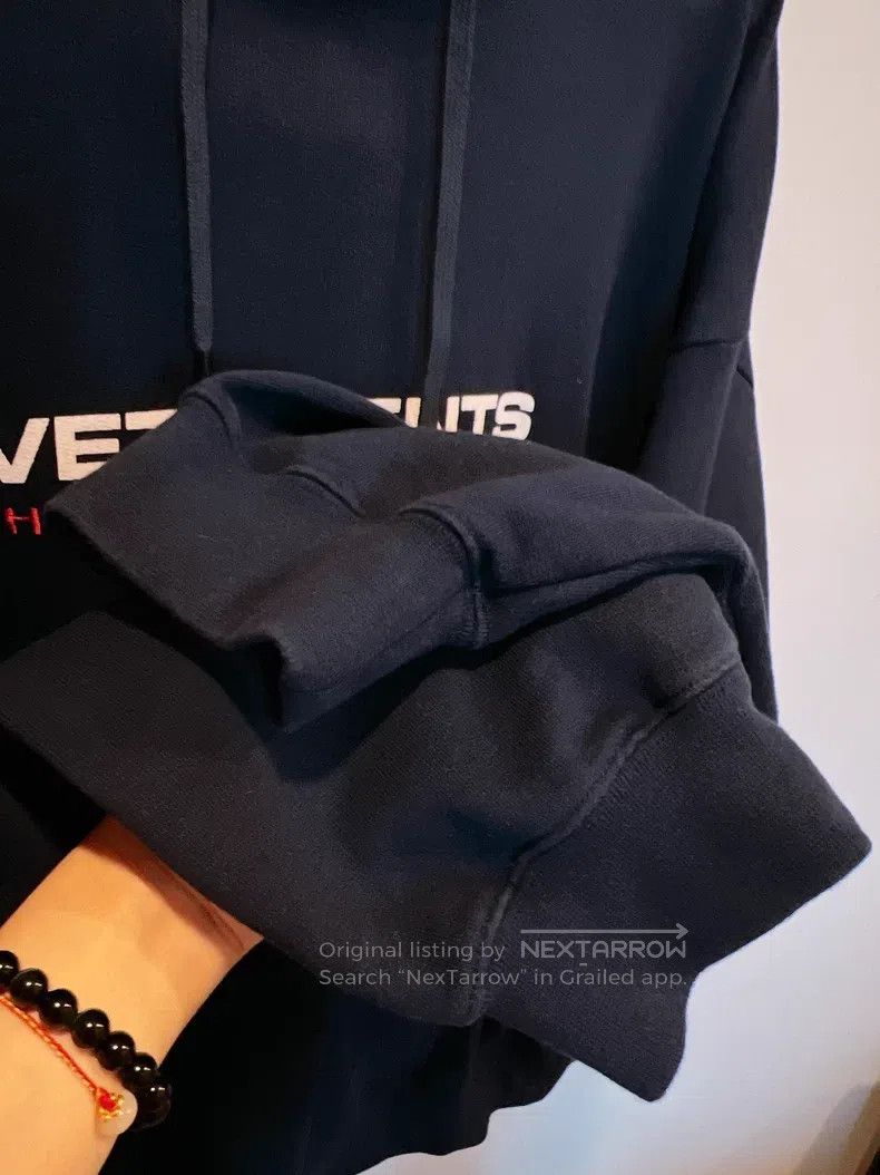 Vetements Vetements Flag Letter Embroidered Deep Blue Hoodie Size US S / EU 44-46 / 1 - 4 Thumbnail