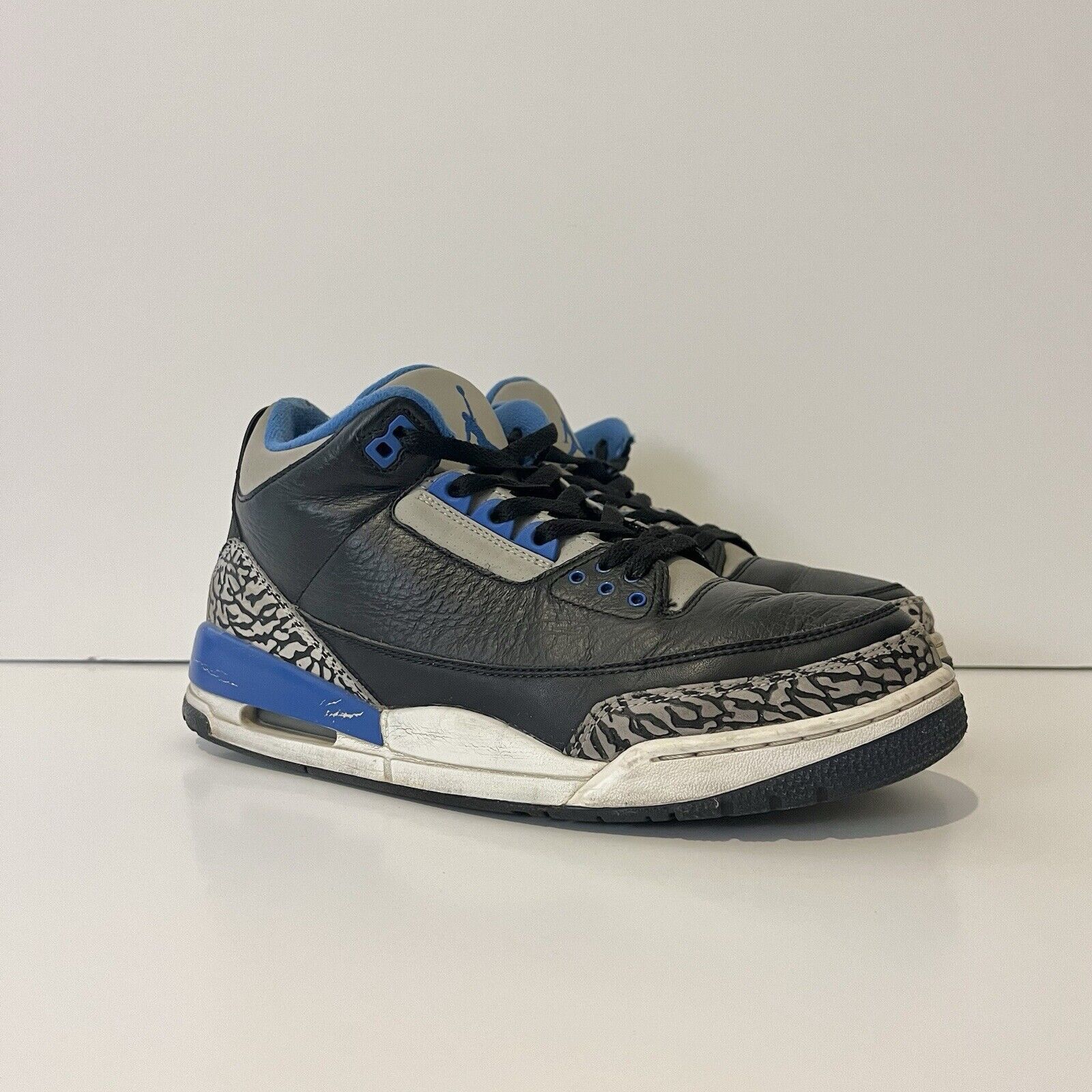 Jordan Brand 2014 Air Jordan 3 III Retro Sport Blue Cement 136064-007 Size US 9.5 / EU 42-43 - 3 Thumbnail