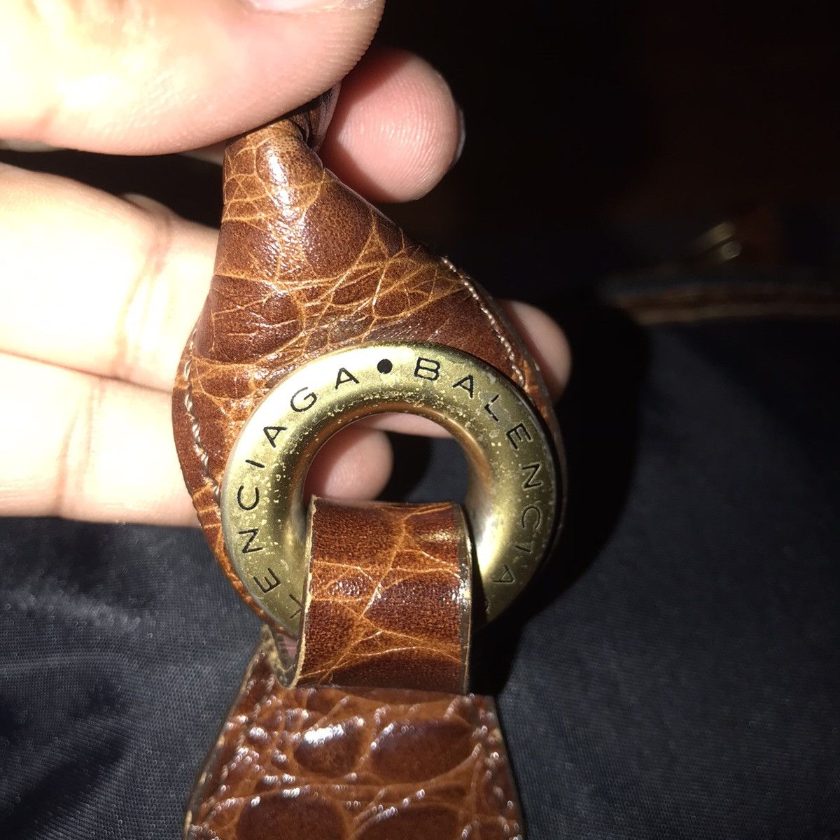 Balenciaga Vintage Balenciaga Nylon Crocodile Skin Duffle Bag Size ONE SIZE - 3 Thumbnail