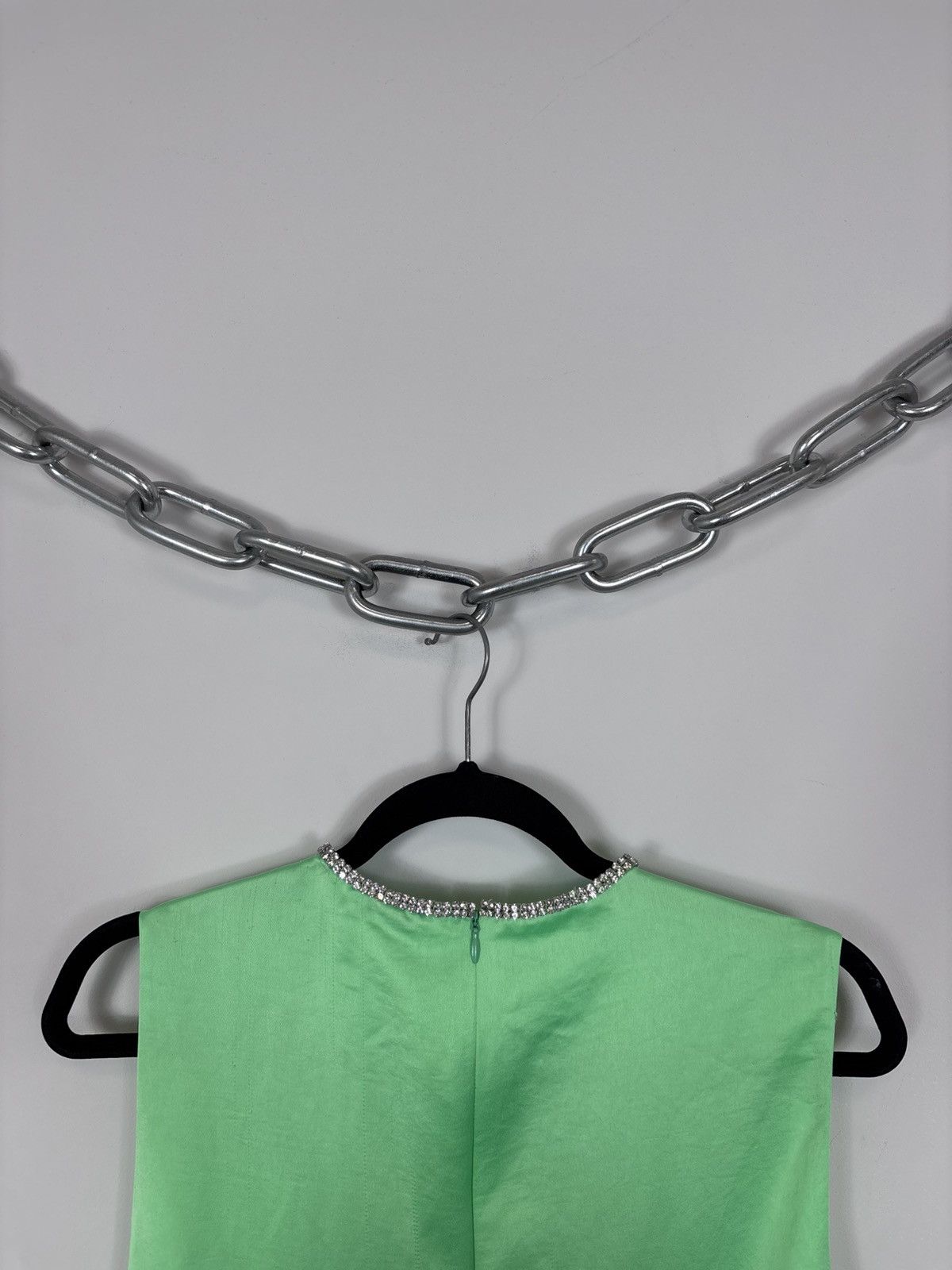 Sandro Sandro Paris E24Neon Vert Fluo NWT Green Cutout Midi Dress Size S / US 4 / IT 40 - 17 Thumbnail