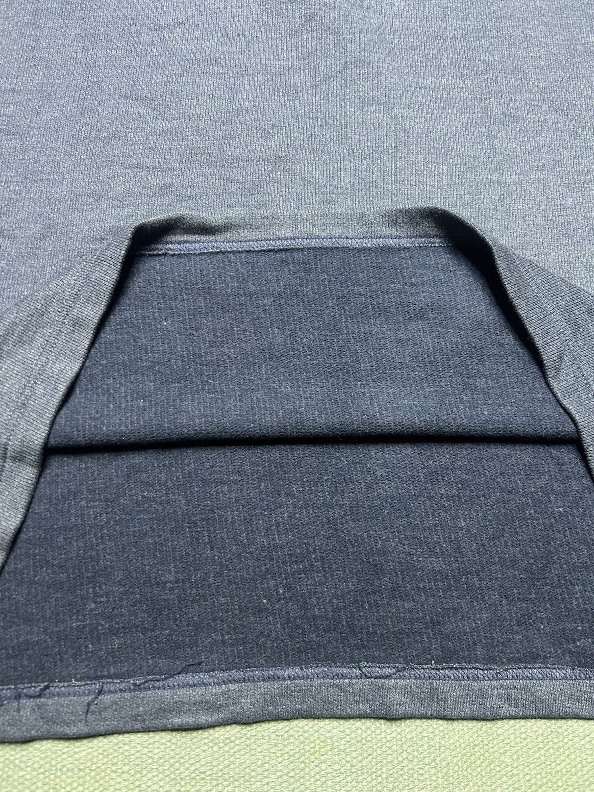 Vintage Vintage Henley sweater ribbed heavy knit shirt blue blank XL Size US XL / EU 56 / 4 - 6 Thumbnail