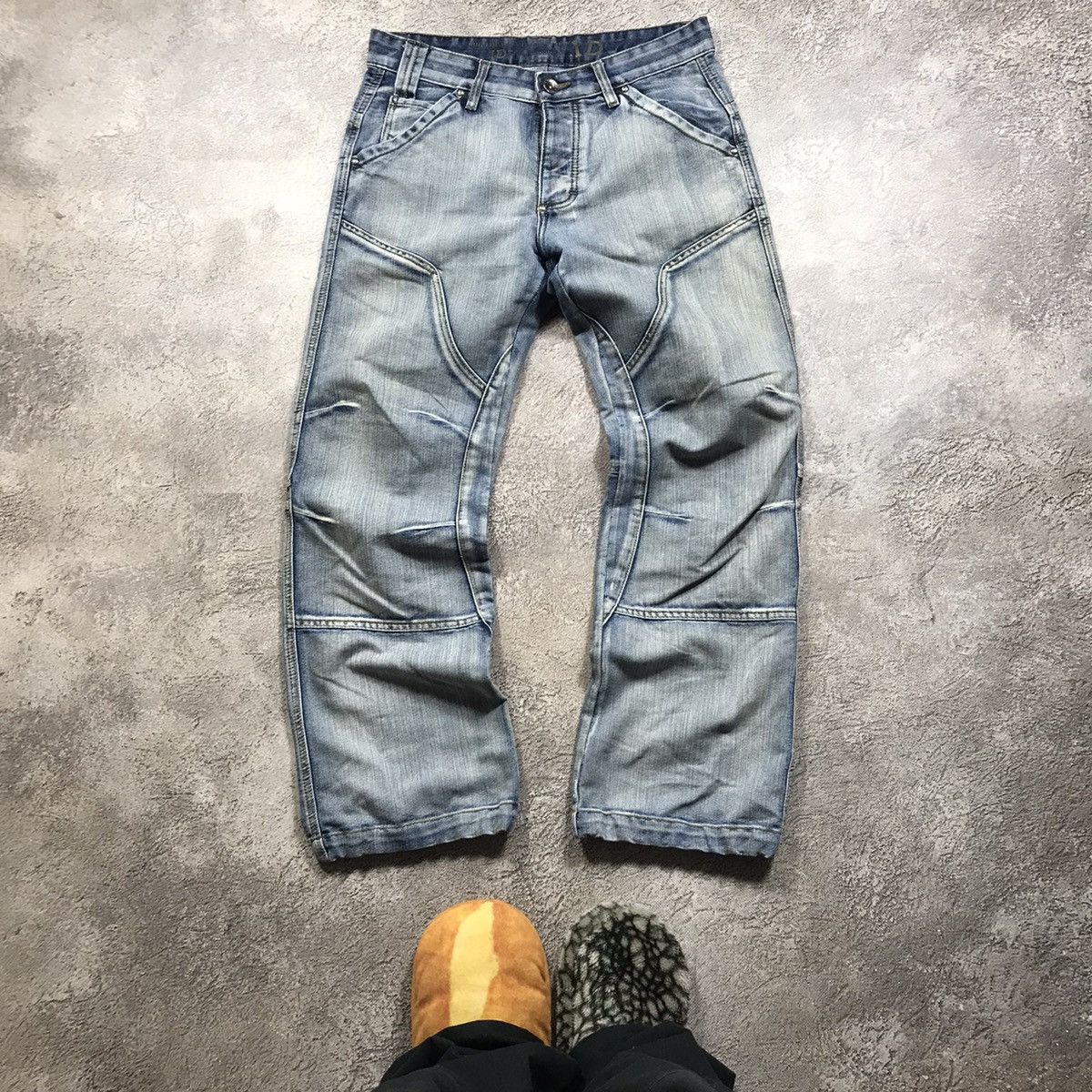 Vintage Vintage 90s Distressed Baggy Jeans Grunge Thrashed Denim 33 Size US 33 - 2 Thumbnail