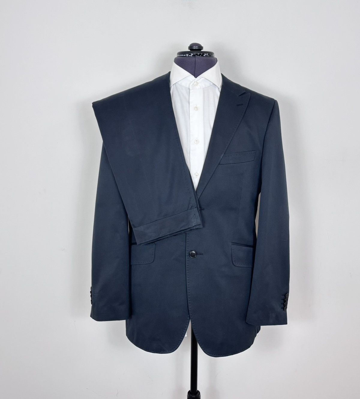 Patrick Hellmann Collection Patrick Hellmann Men’s 2-Piece Dark Teal Green Suit Size 40R - 1 Thumbnail