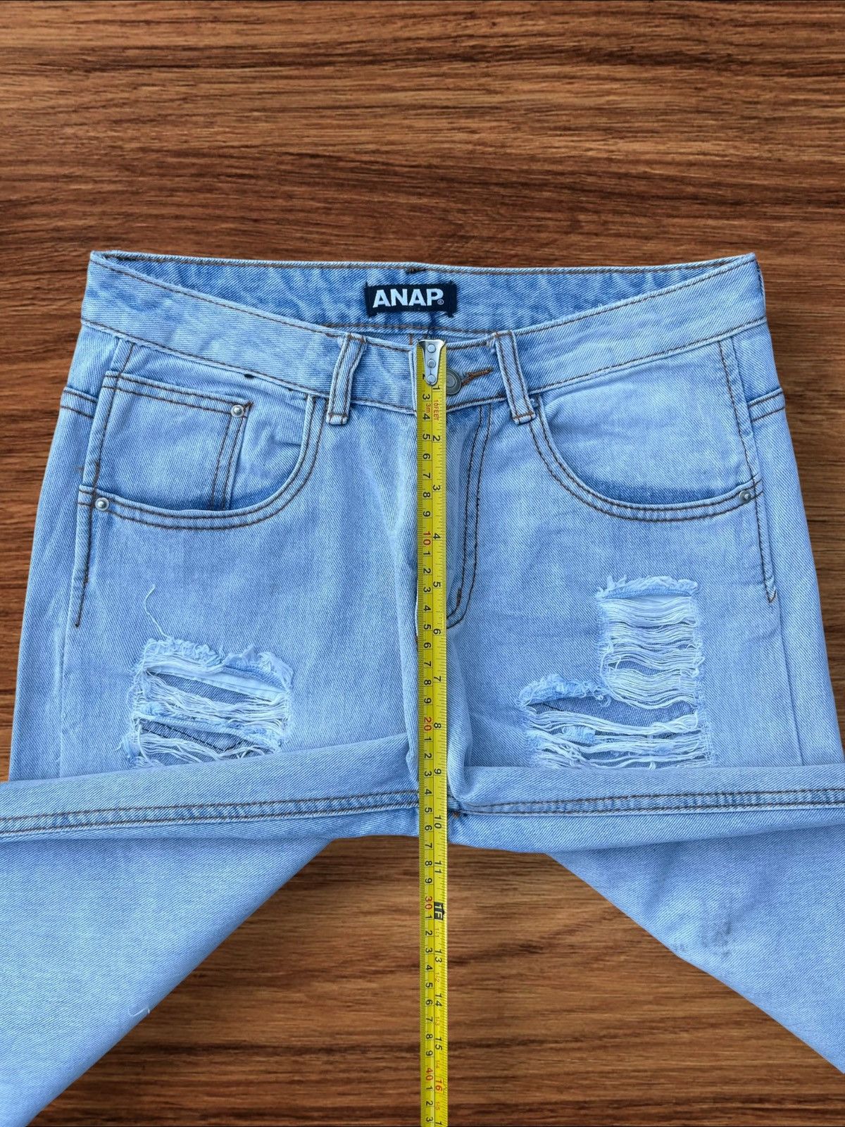 Designer × Japanese Brand Vintage Japanese Brand Blue Washed Distressed Patches Shorts Size US 28 / EU 44 - 12 Thumbnail