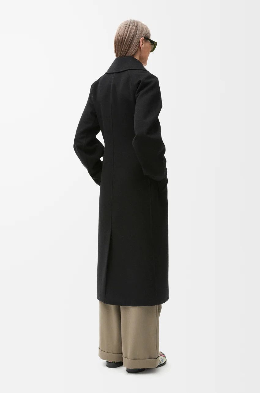 Loewe o1loc1c0525 Double Breasted Coat In Wool in Black Size S / US 4 / IT 40 - 4 Thumbnail