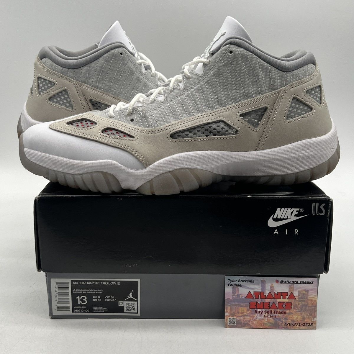 Jordan Brand Air Jordan 11 low IE light Orewood brown Size US 13 / EU 46 - 1 Thumbnail