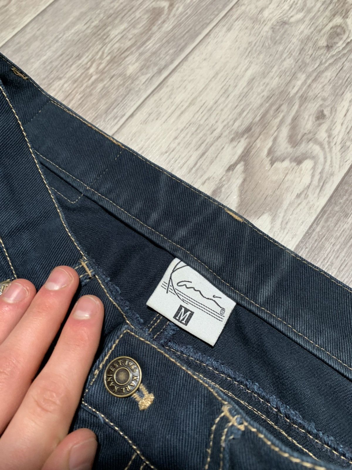 Designer × Karl Kani Karl Kani Embroidered Logo Rap Denim Pants Size US 32 / EU 48 - 6 Thumbnail