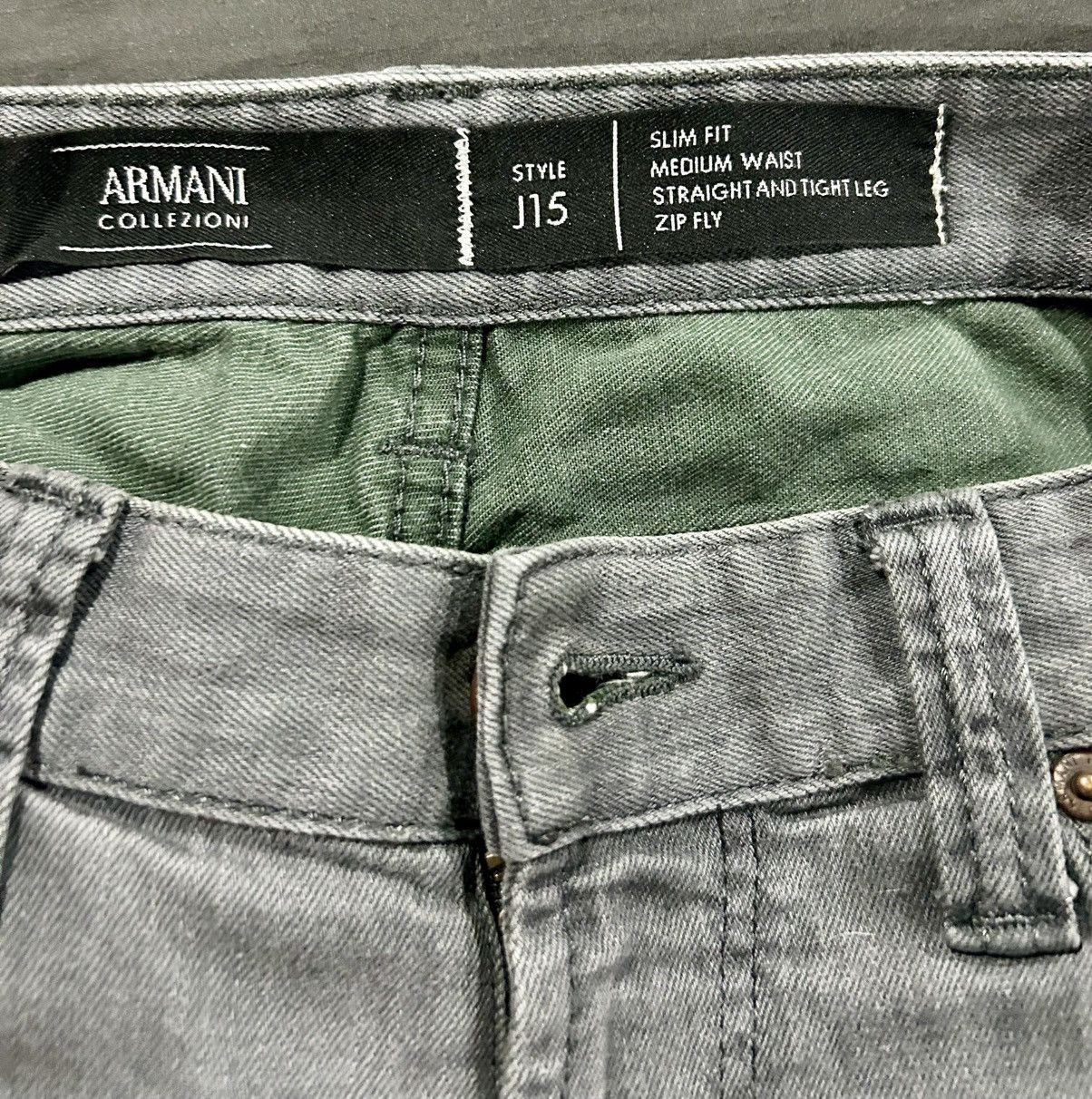 Armani Collezioni Armani Collezioni - Grey Jeans Men’s Slim Fit Denim size 31 Size US 31 - 7 Thumbnail