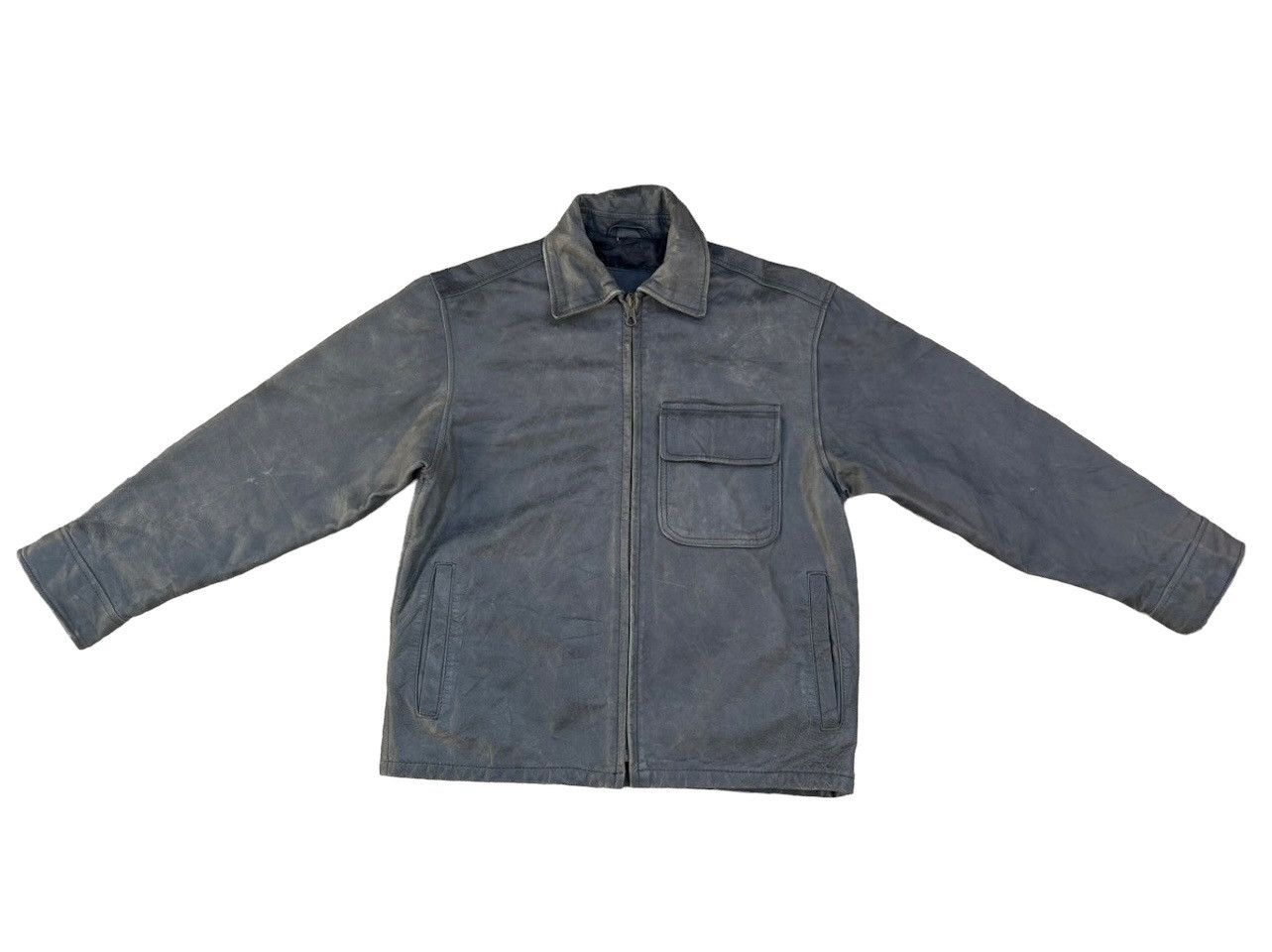 Paul Smith × Vintage Vintage Paul Smith Fade Patina Leather Zipper Jacket Size US S / EU 44-46 / 1 - 1 Thumbnail