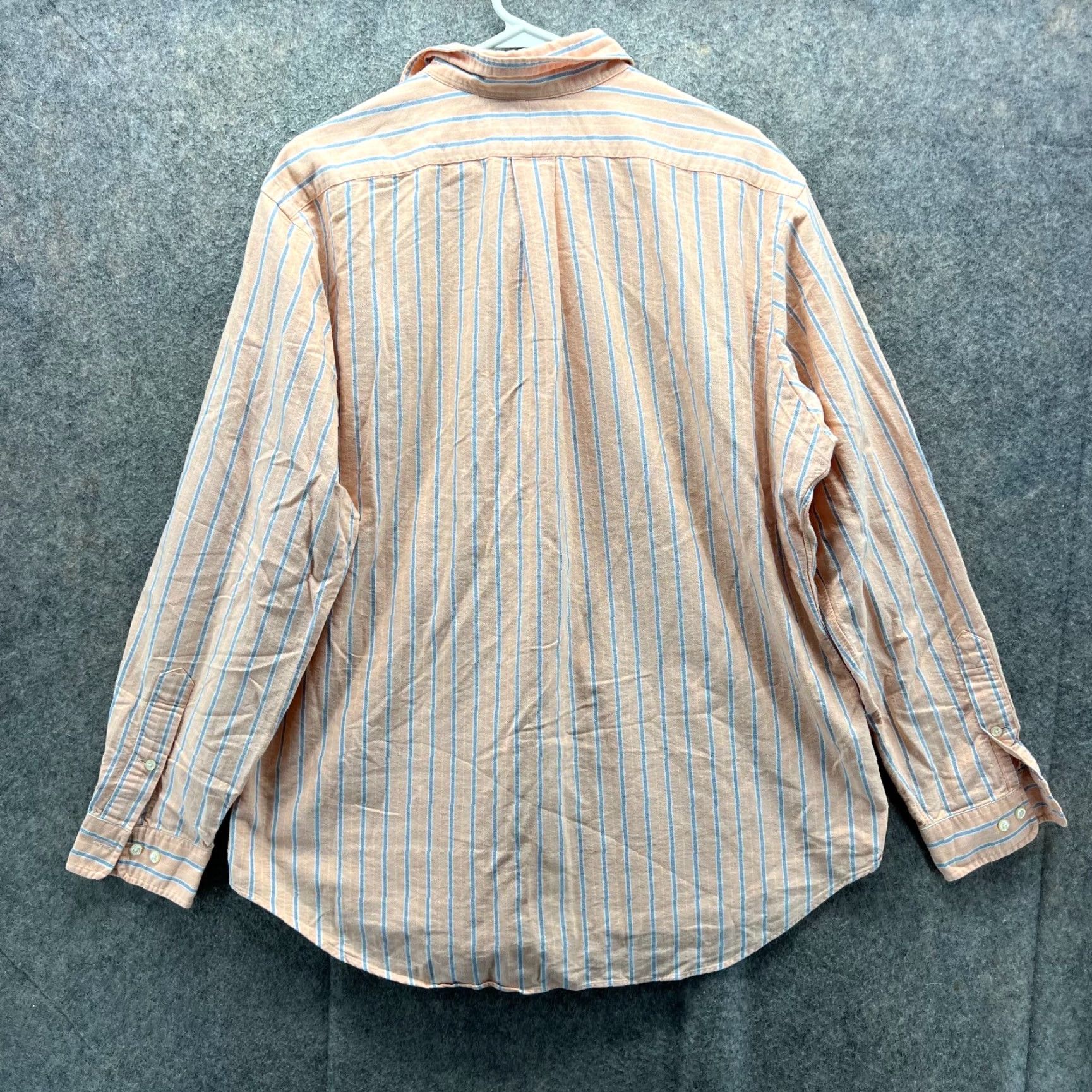 Polo Ralph Lauren VINTAGE Ralph Lauren Shirt Mens 16.5 34/35 Orange Button Down Stripes Oxford Shirt Size US XL / EU 56 / 4 - 2 Thumbnail