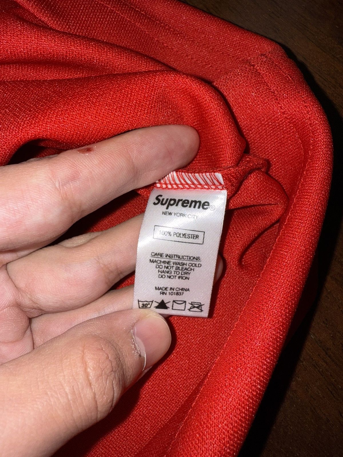 Supreme Supreme Red Monogram Football Jersey Size US L / EU 52-54 / 3 - 5 Thumbnail