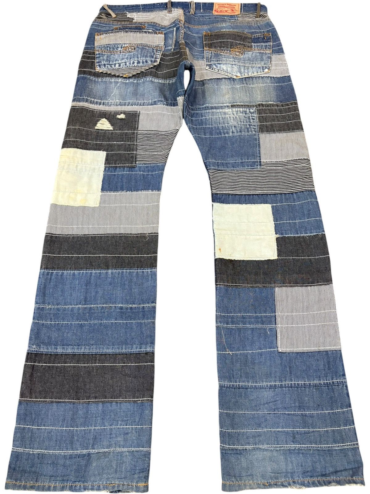 Japanese Brand Vintage Japanese Brand Patched Hagi Loose Baggy Jeans Size US 40 / EU 56 - 2 Thumbnail