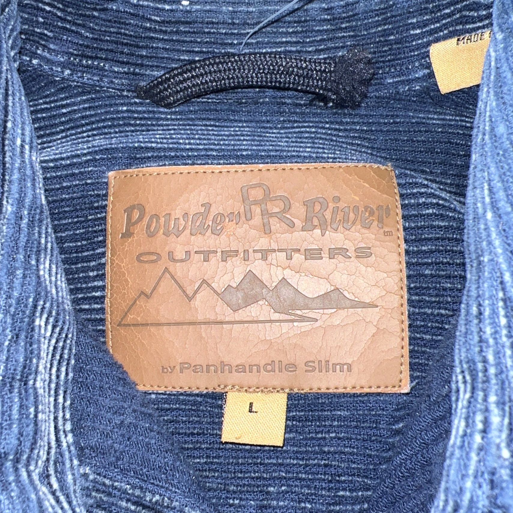 Vintage Powder River Outfitter Corduroy Shirt Men L Blue Button-Up Long Sleeve Size US L / EU 52-54 / 3 - 3 Thumbnail