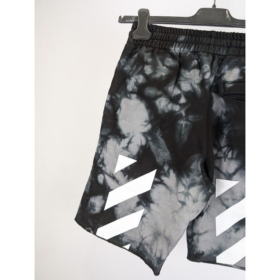 Off-White o1rshd1 Diag Tie Dye Sweatshorts in Warm Grey White Size US 30 / EU 46 - 4 Thumbnail