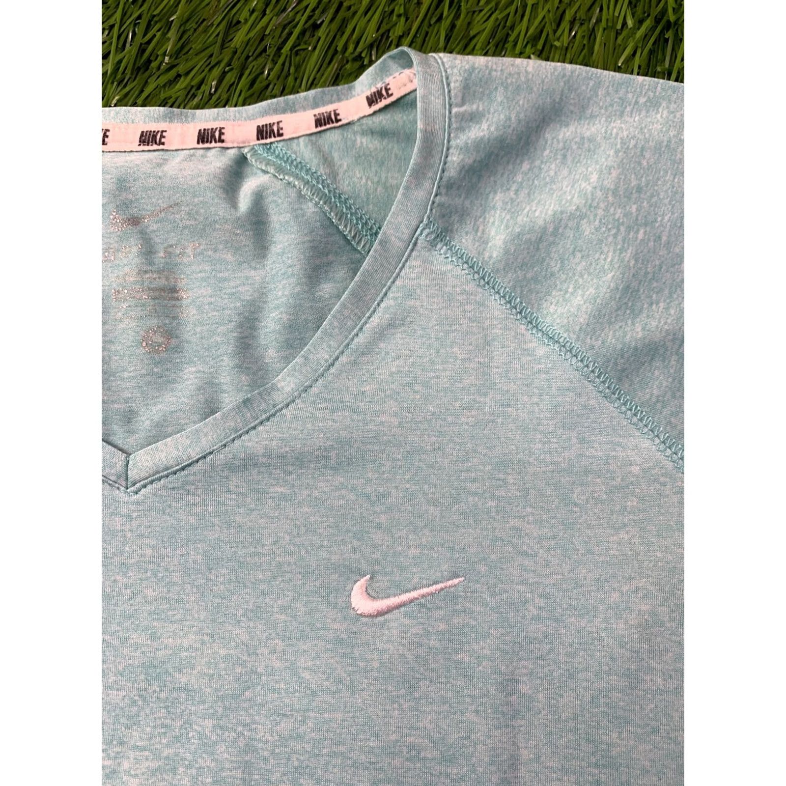 Nike Nike Dri-FIT Running Shirt Women Training Jersey Tee S Small Mint Size S / US 4 / IT 40 - 3 Thumbnail