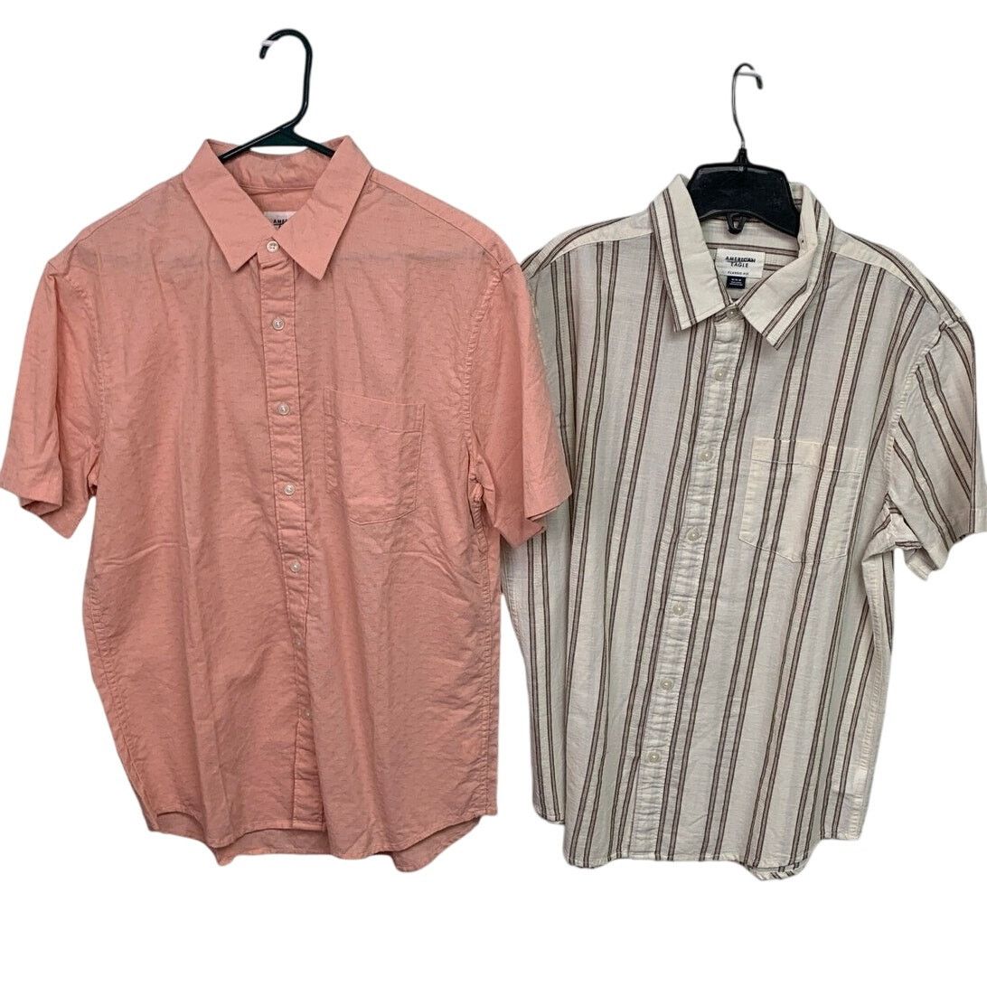 American Eagle Outfitters 2 New American Eagle Mens Medium Short Sleeve Button Shirts Size US M / EU 48-50 / 2 - 1 Thumbnail