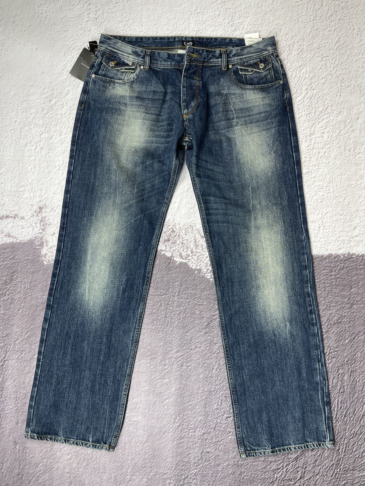 Dolce & Gabbana Dolce & Gabbana blue washed faded denim jeans pants Size US 38 / EU 54 - 3 Thumbnail