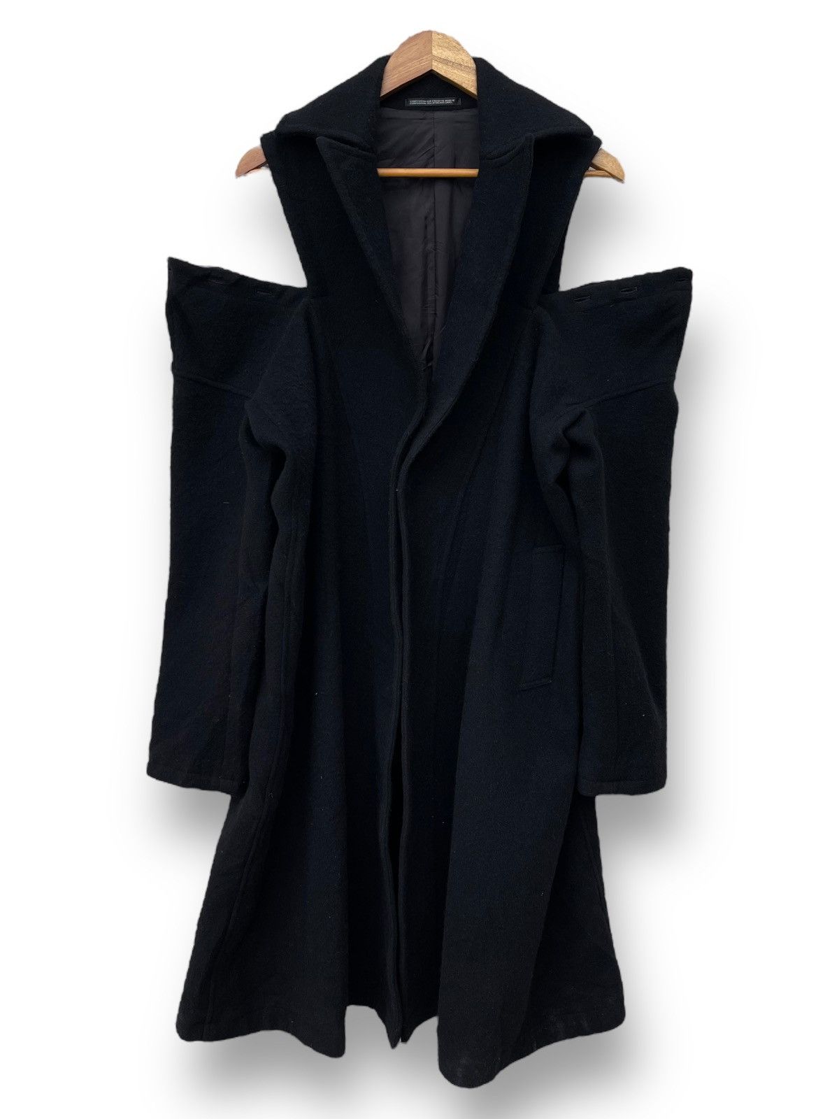 Yohji Yamamoto 🔥 A/W 2009 YOHJI YAMAMOTO WOOL OVER-COAT RARE DESIGN Size US M / EU 48-50 / 2 - 11 Thumbnail