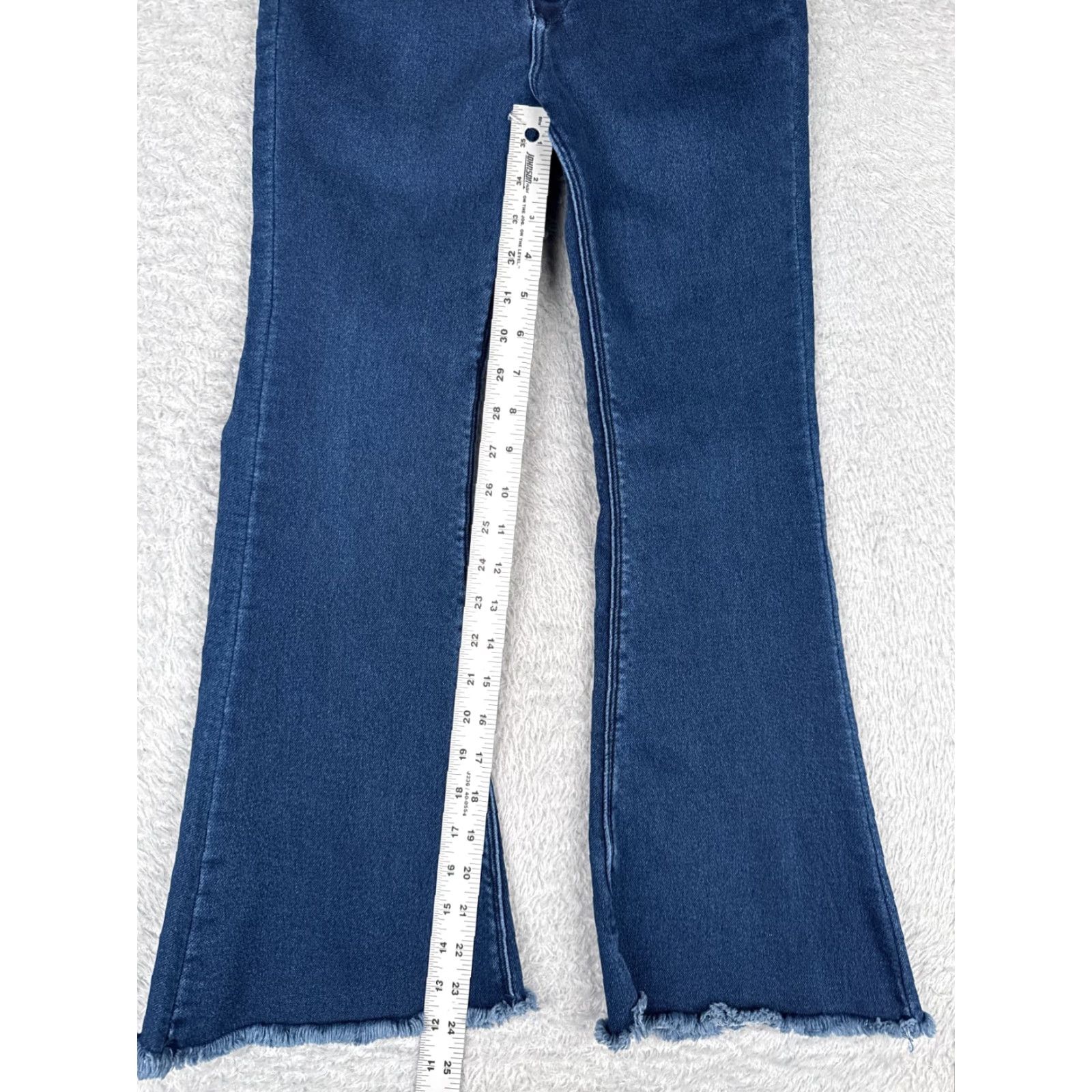 Silver Jeans Co. Silver Jeans Jeans Blue Denim Flared High Rise 25x24 Raw Hem Women’s Regular Size 42" / US 20 - 7 Thumbnail