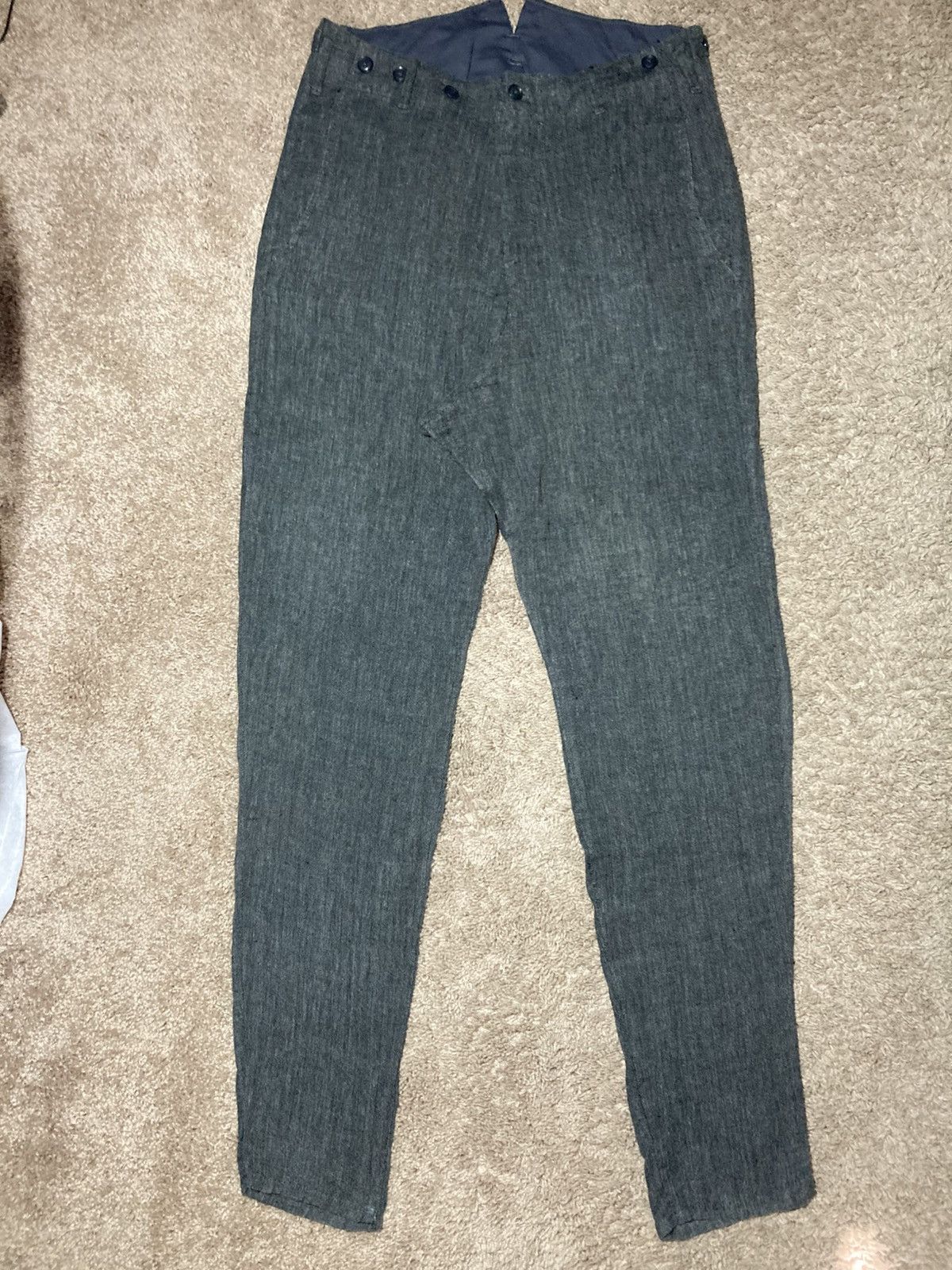 Yohji Yamamoto Sample Yohji Yamamoto Pour Homme Pants Gray Skinny 00s Size US 34 / EU 50 - 2 Thumbnail