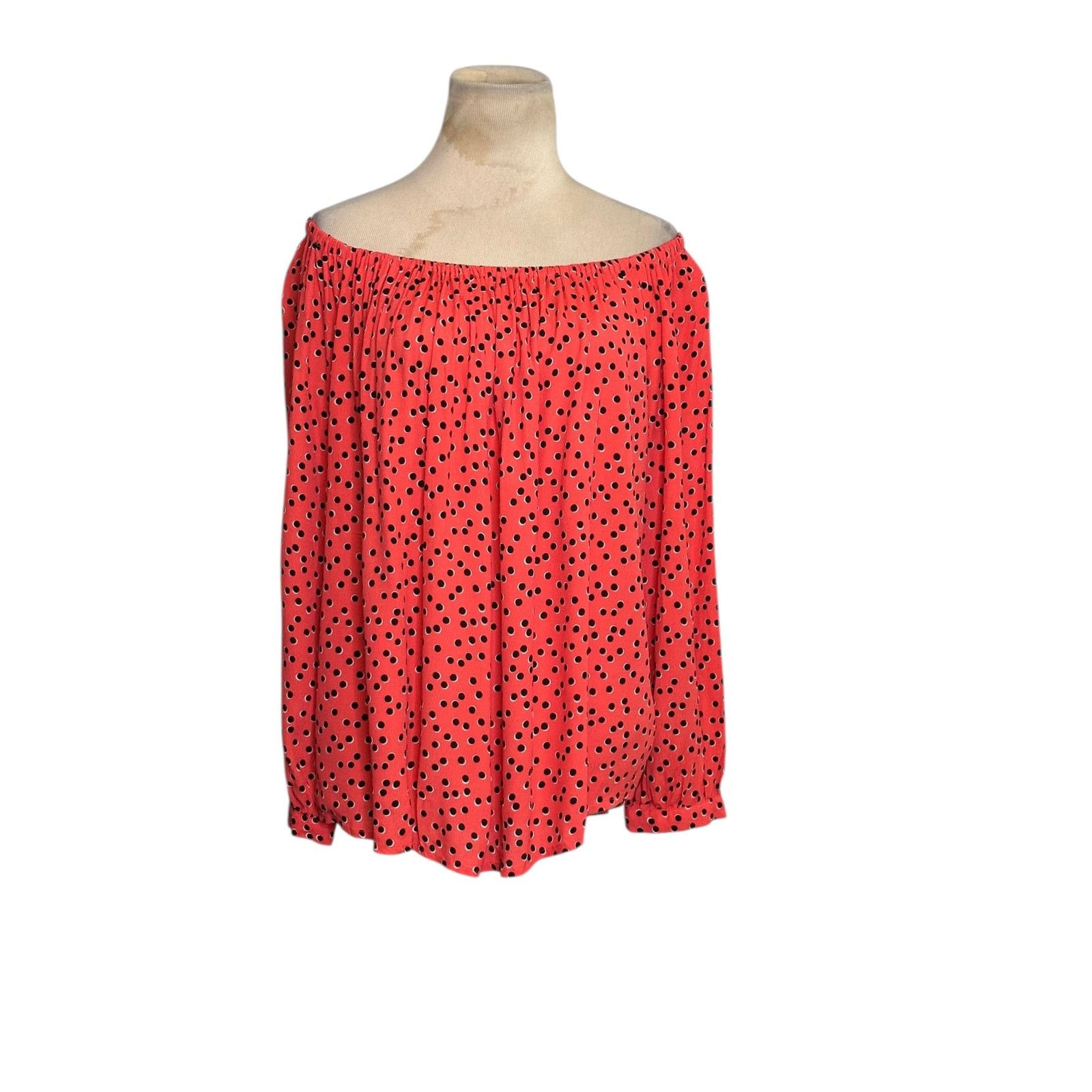 Gap Gap polka dots long sleeves off shoulder blouse size Large Size L / US 10 / IT 46 - 11 Thumbnail