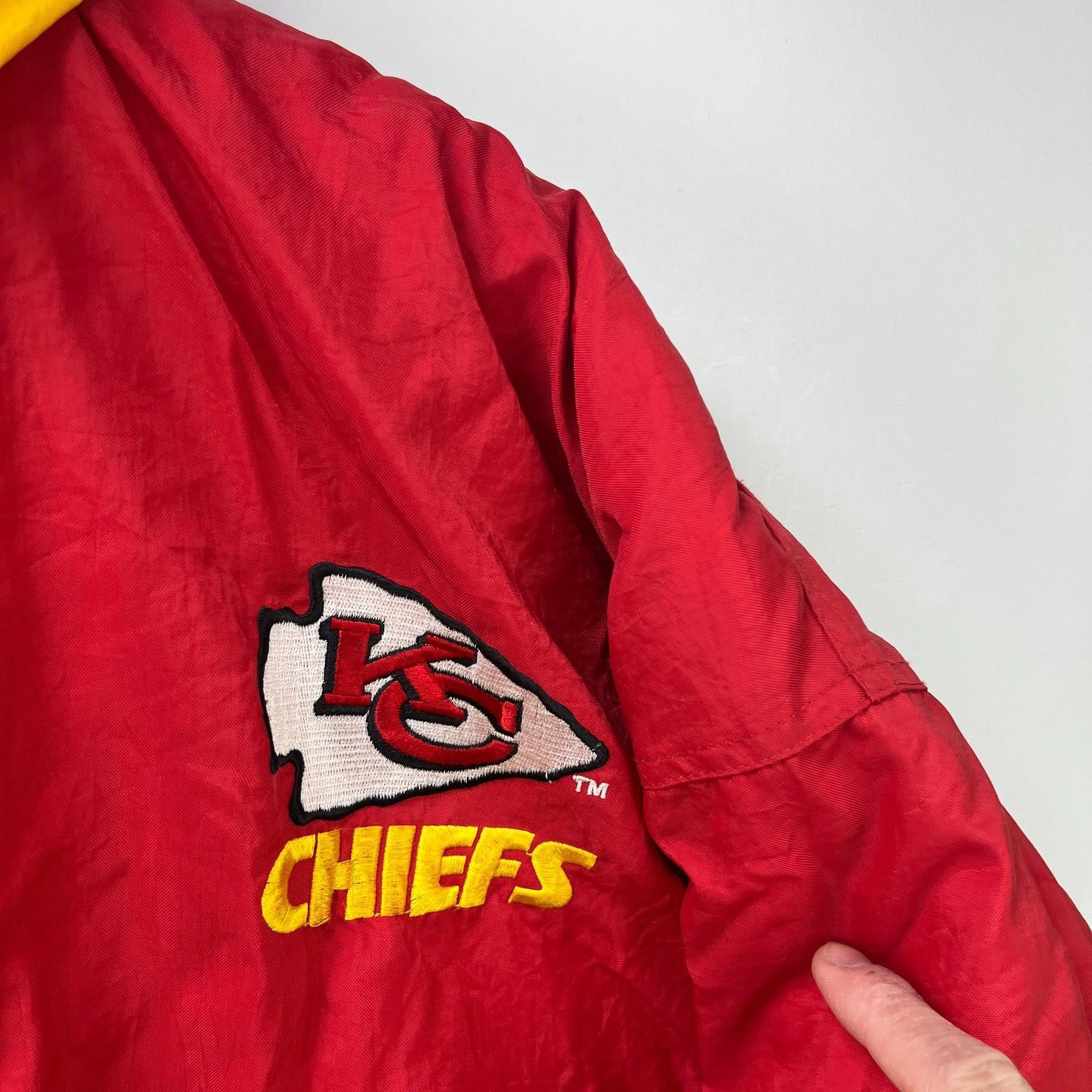 Starter Vintage 90s Starter Kansas City Chiefs NFL Puffer Jacket XL Size ONE SIZE - 5 Thumbnail