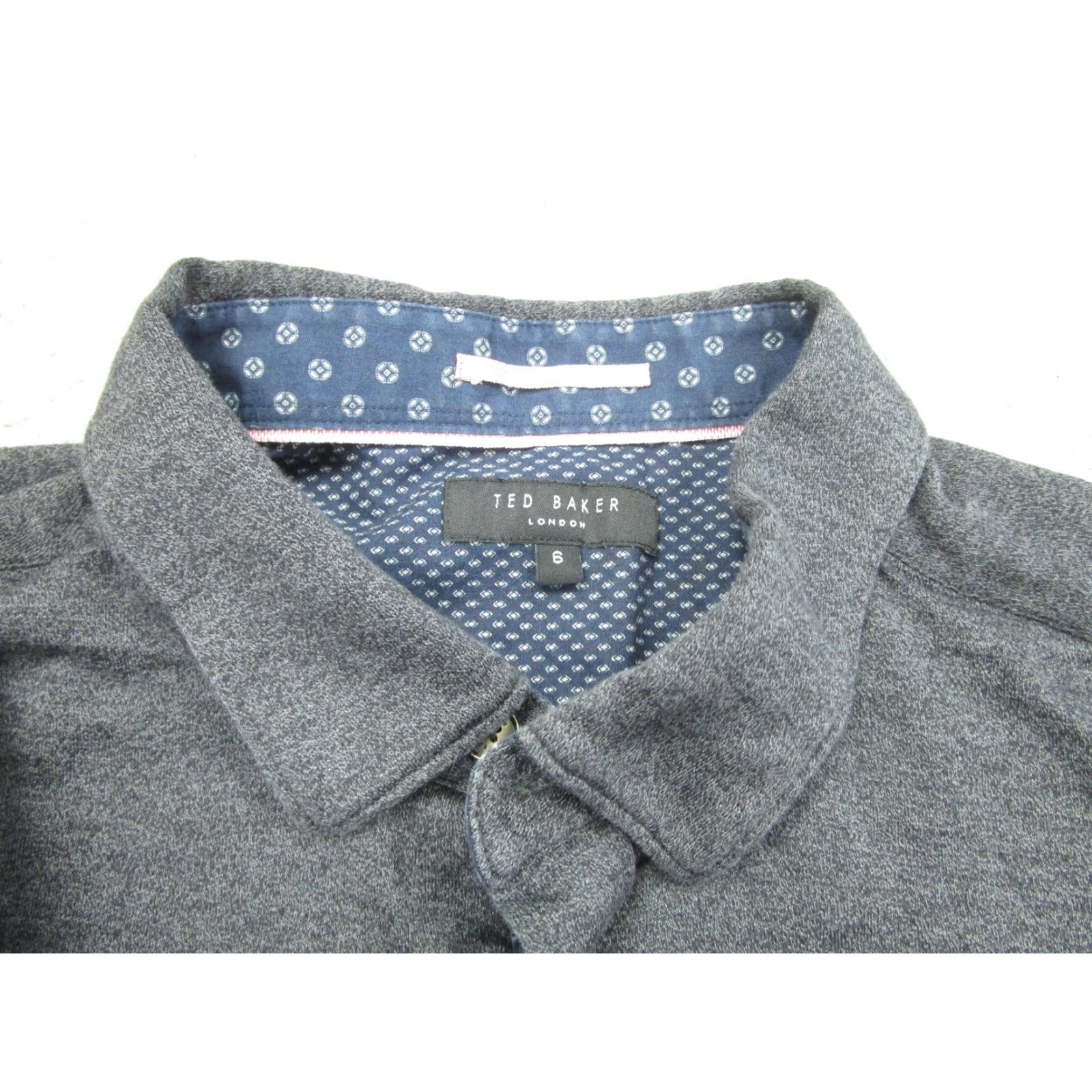 Ted Baker Ted Baker Shirt Mens XL Gray Long Sleeve Button Front Cotton Casual Dressy Size US XXL / EU 58 / 5 - 4 Thumbnail