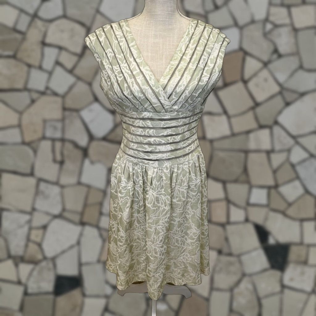Adrianna Papell Dress Evening Special Event Metalic Bandage Layered Ruffle