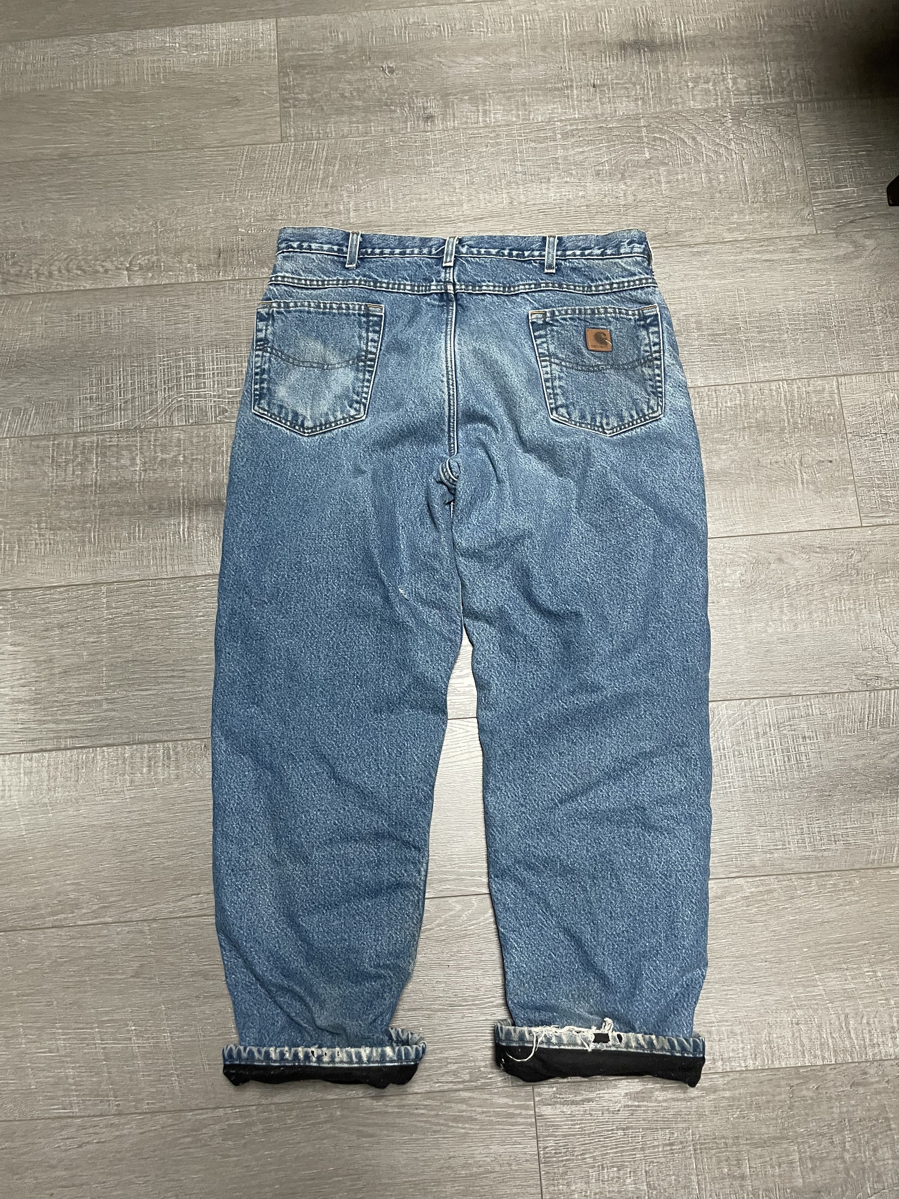 Carhartt Vintage Carhartt Fleece Lined Denim Jeans Mens 38x30 Size US 38 / EU 54 - 6 Thumbnail