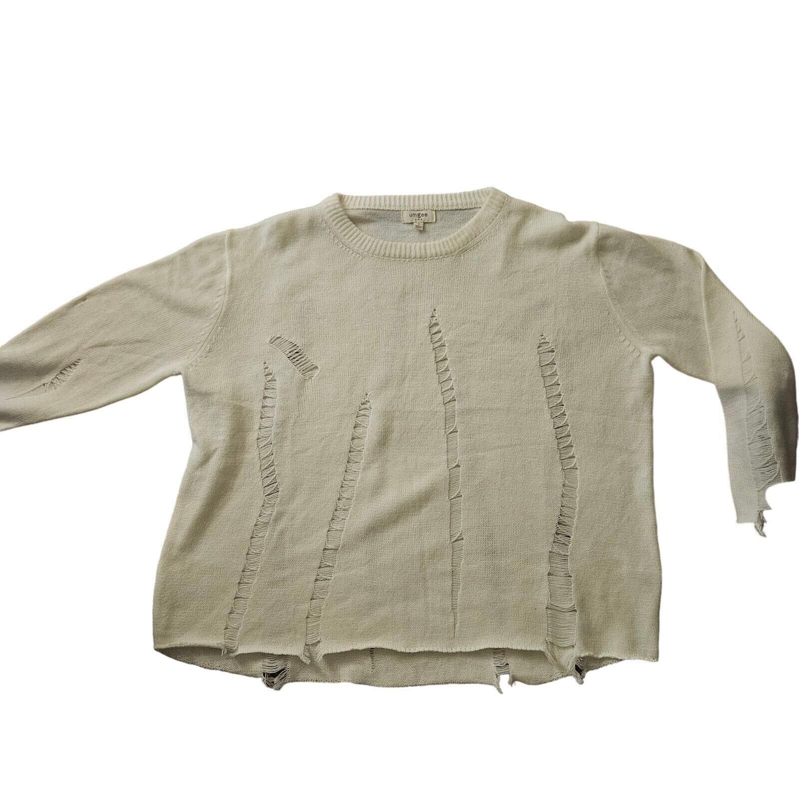 Designer Umgee Twist Raw Edge Detailed Flowy Sweater Size Small Size S / US 4 / IT 40 - 1 Thumbnail