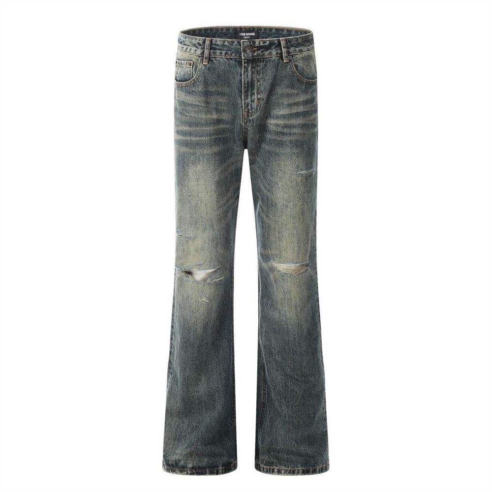 Japanese Brand × Jean Men's hippie trend distressed washed ripped flared jeans Size US 32 / EU 48 - 1 Thumbnail