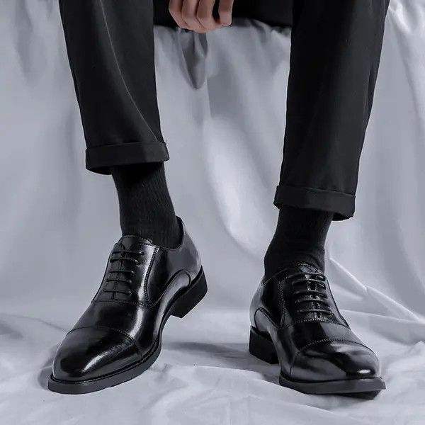 Leather Masumizu x Fuka Stylish Black Dress Shoes for Men Size US 10 / EU 43 - 3 Thumbnail