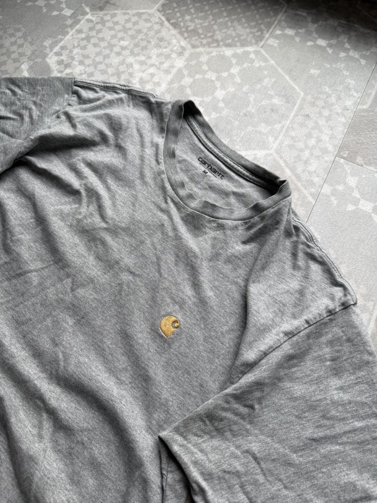 Carhartt Carhartt WIP Chase T-Shirt — Heather Grey Size US M / EU 48-50 / 2 - 2 Thumbnail
