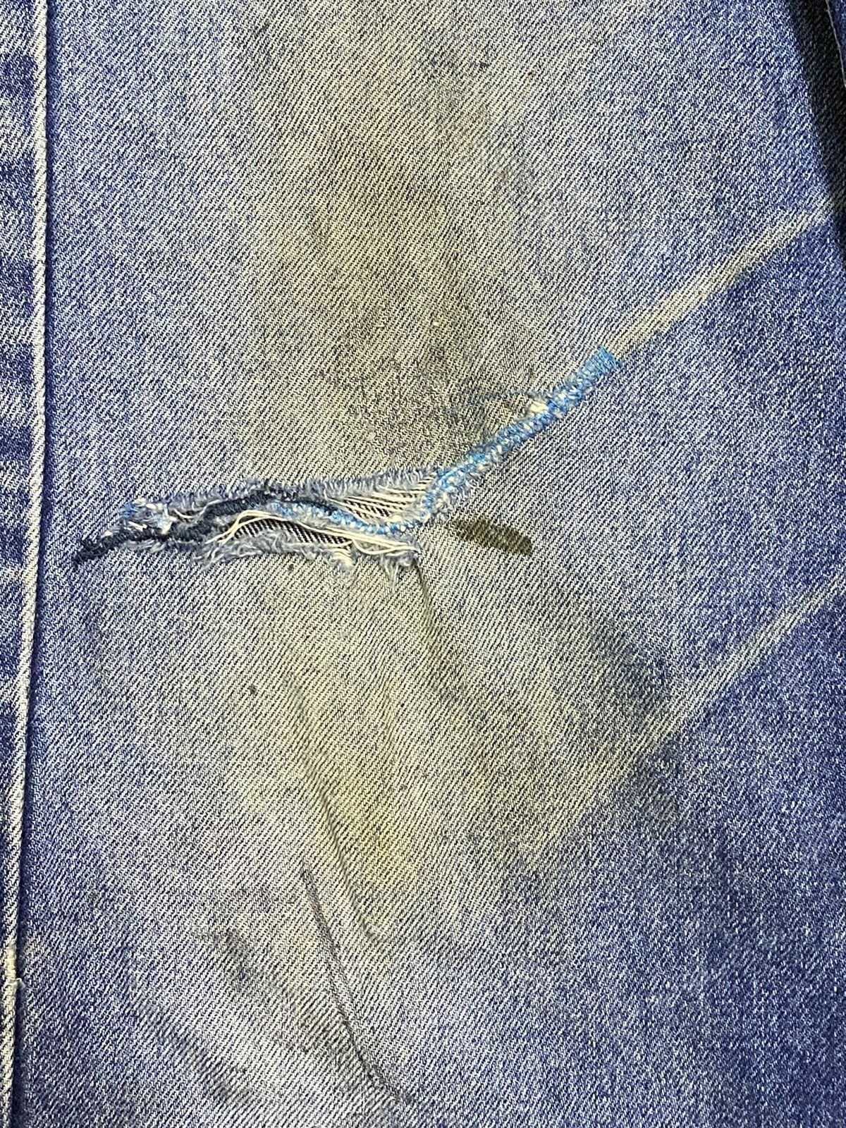 Warehouse Vintage Unique Clothing Blue Wash Distressed Loose Jeans Size US 32 / EU 48 - 7 Thumbnail