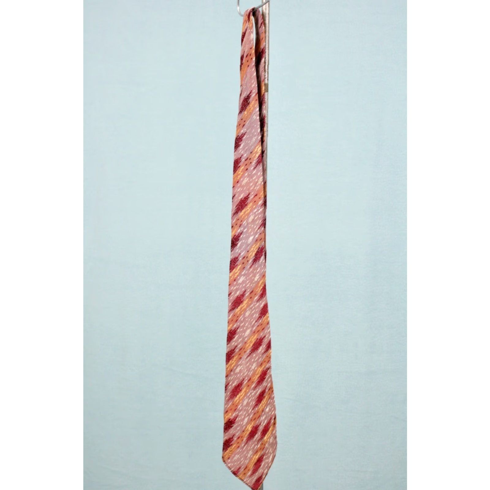 Vintage VTG 1930s Red & Yellow Abstract Pattern Necktie Men’s Tie 30s Rayon Vintage Condition Mens Size ONE SIZE - 3 Thumbnail