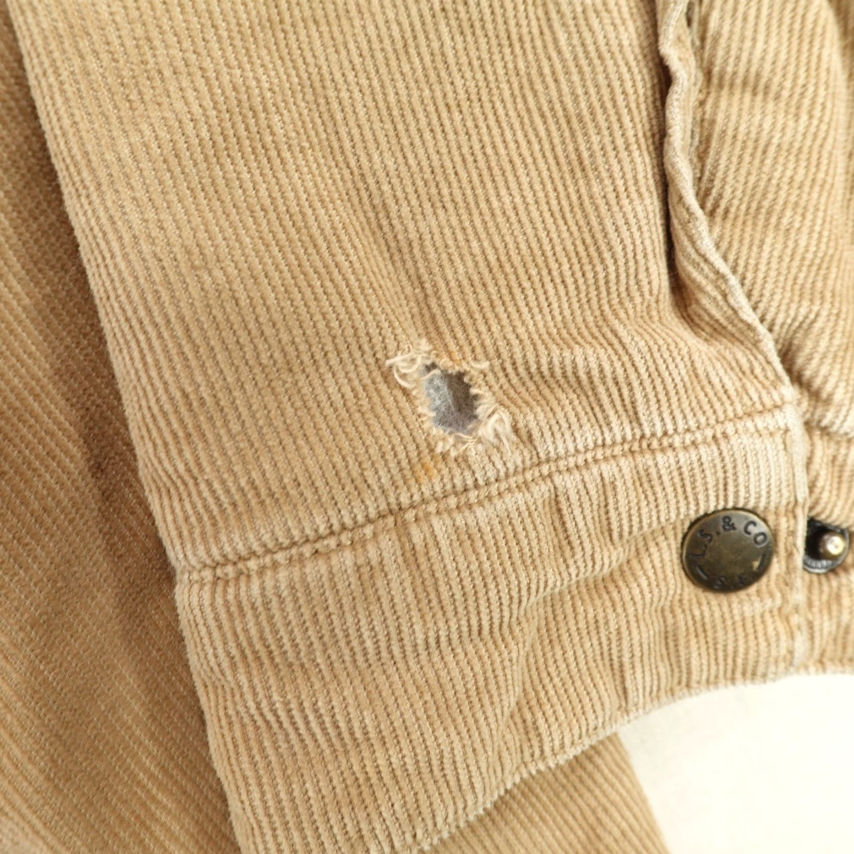 Levi's VINTAGE Levi's Jacket Mens XL Beige Corduroy Bomber Coat Lined Sherpa Fleece Cotton Solid Size US XL / EU 56 / 4 - 6 Thumbnail