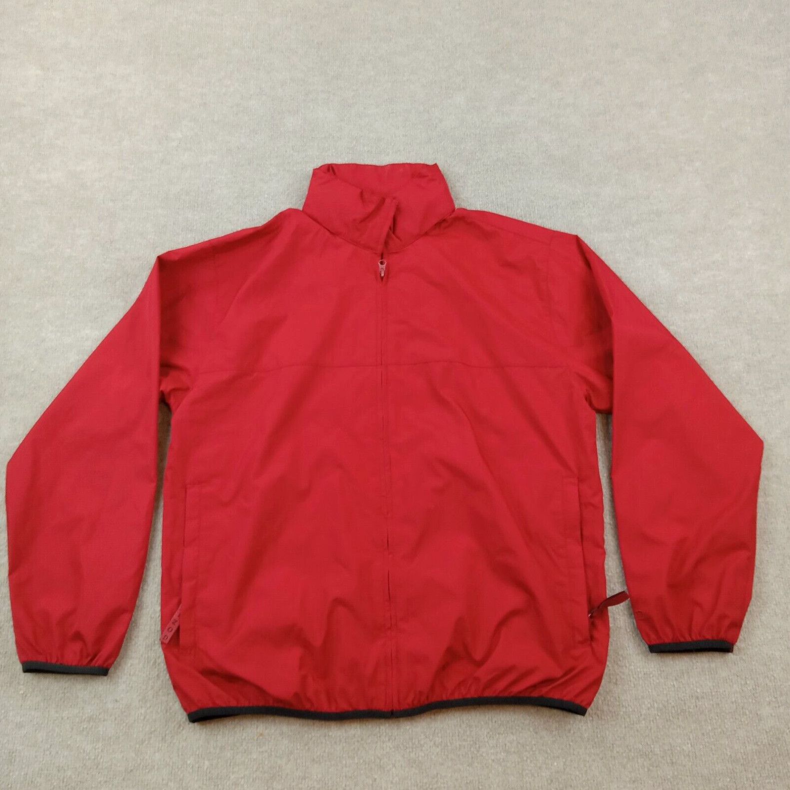 Izod IZOD XFG Windbreaker Jacket Mens Medium Red Full Zip Hooded Lightweight Golf Grailed
