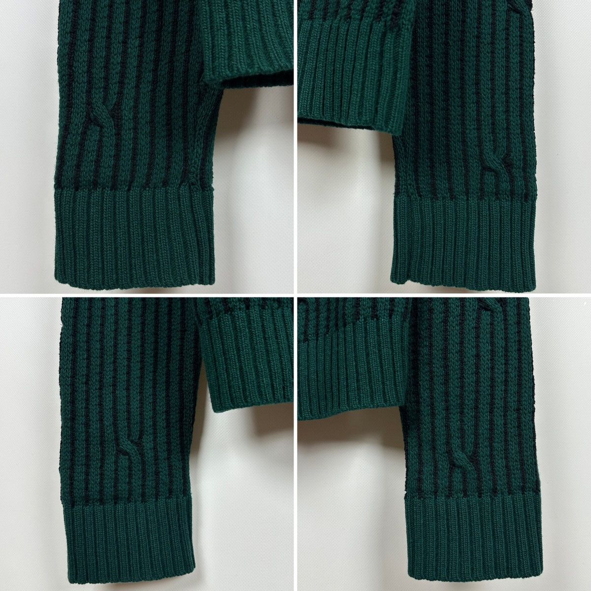 Off-White Off White Green Wool Cable Knit Sweater Size US XL / EU 56 / 4 - 11 Thumbnail
