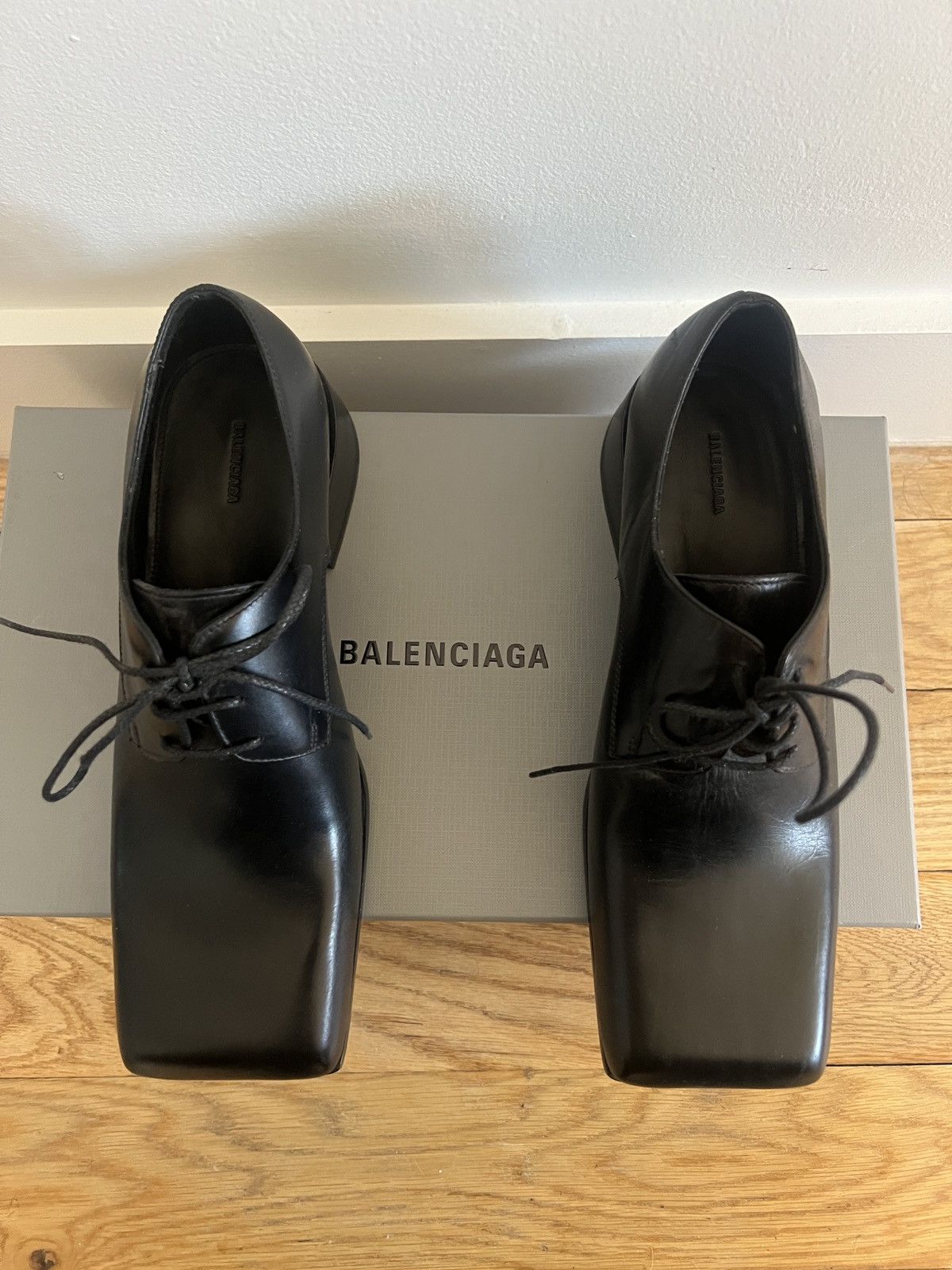 Balenciaga Work Derby Corsaro Calfskin Size US 7 / EU 40 - 4 Thumbnail